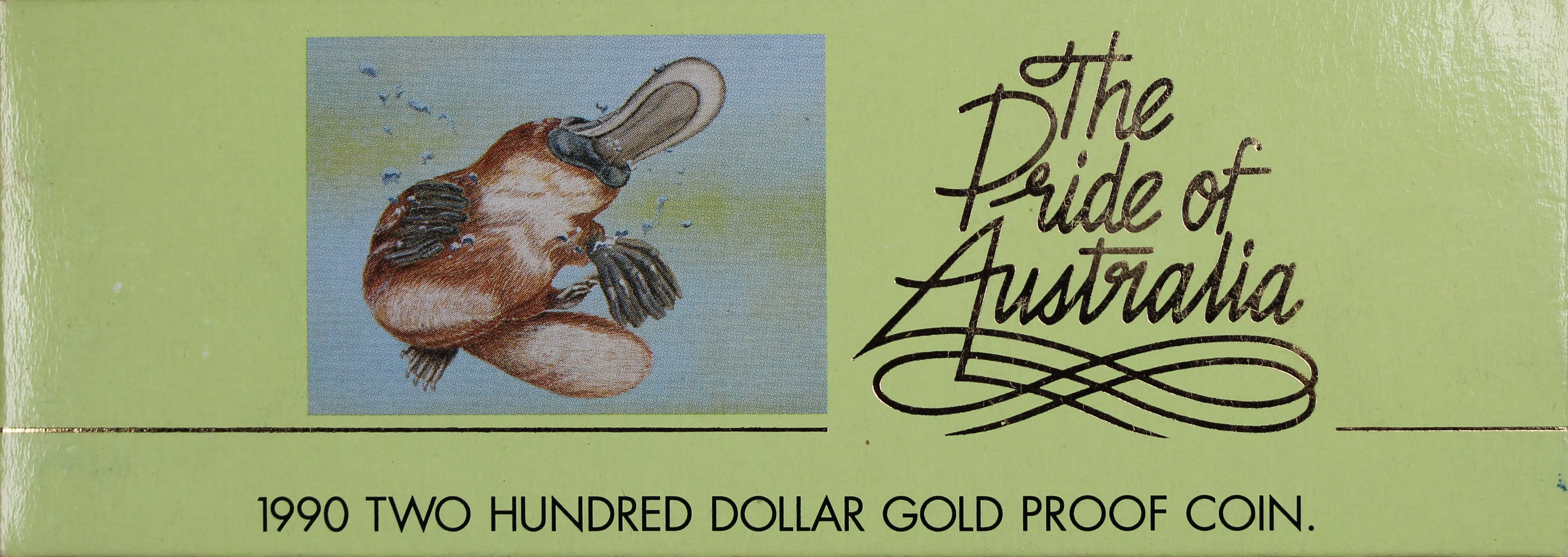 1990 The Pride of Australia Platypus $200 Gold Proof Coin - Image 3