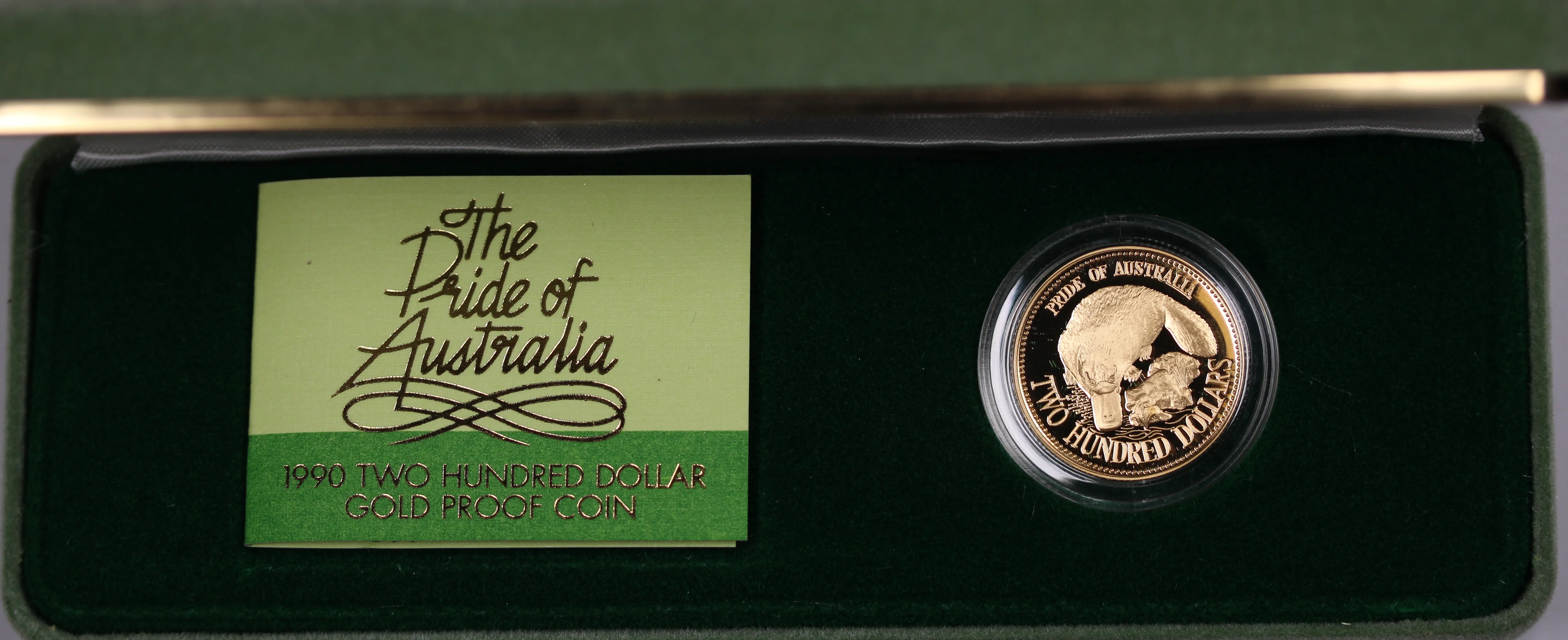 1990 The Pride of Australia Platypus $200 Gold Proof Coin - Image 5