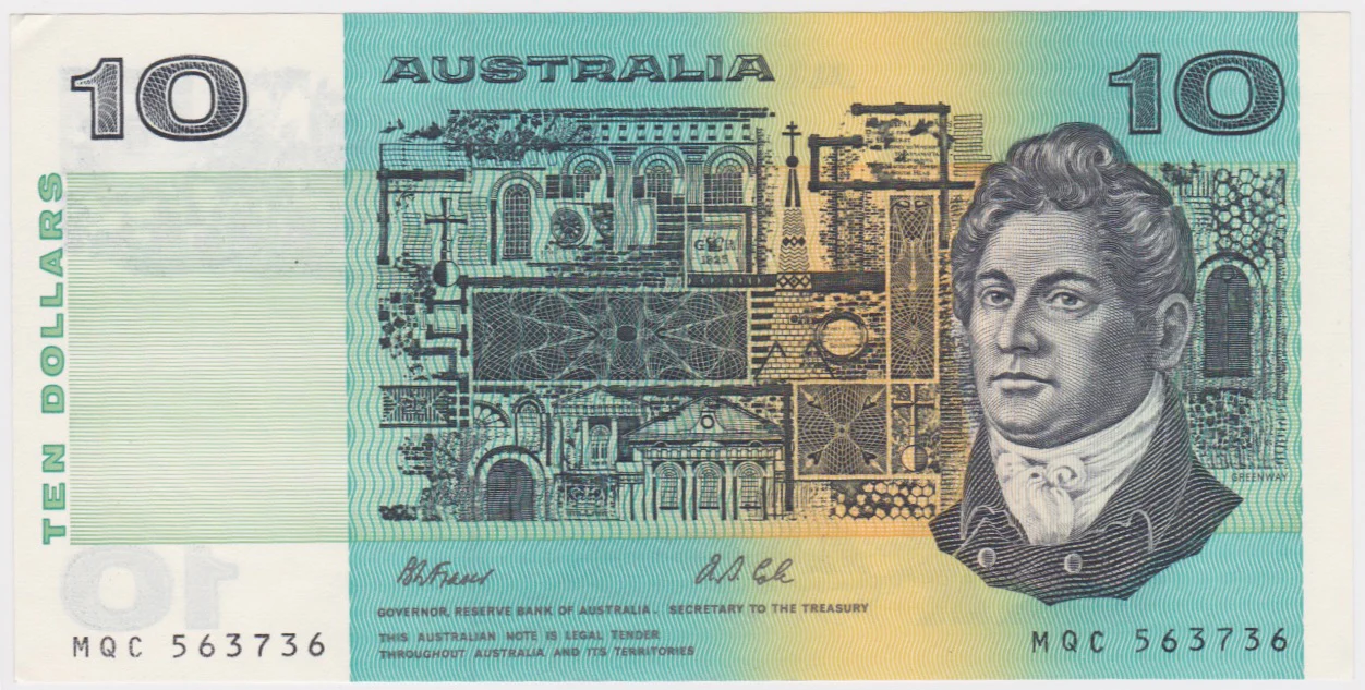 1991 $10 Fraser/Cole aUNC
