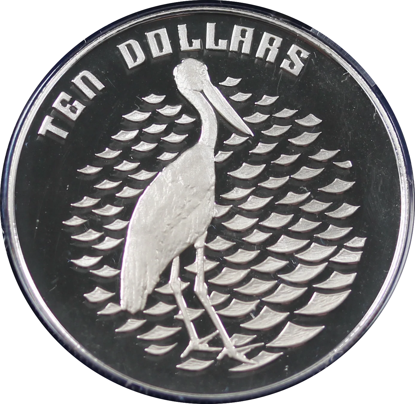 1991 Birds of Australia Jabiru $10 Silver Proof Coin - Image 2