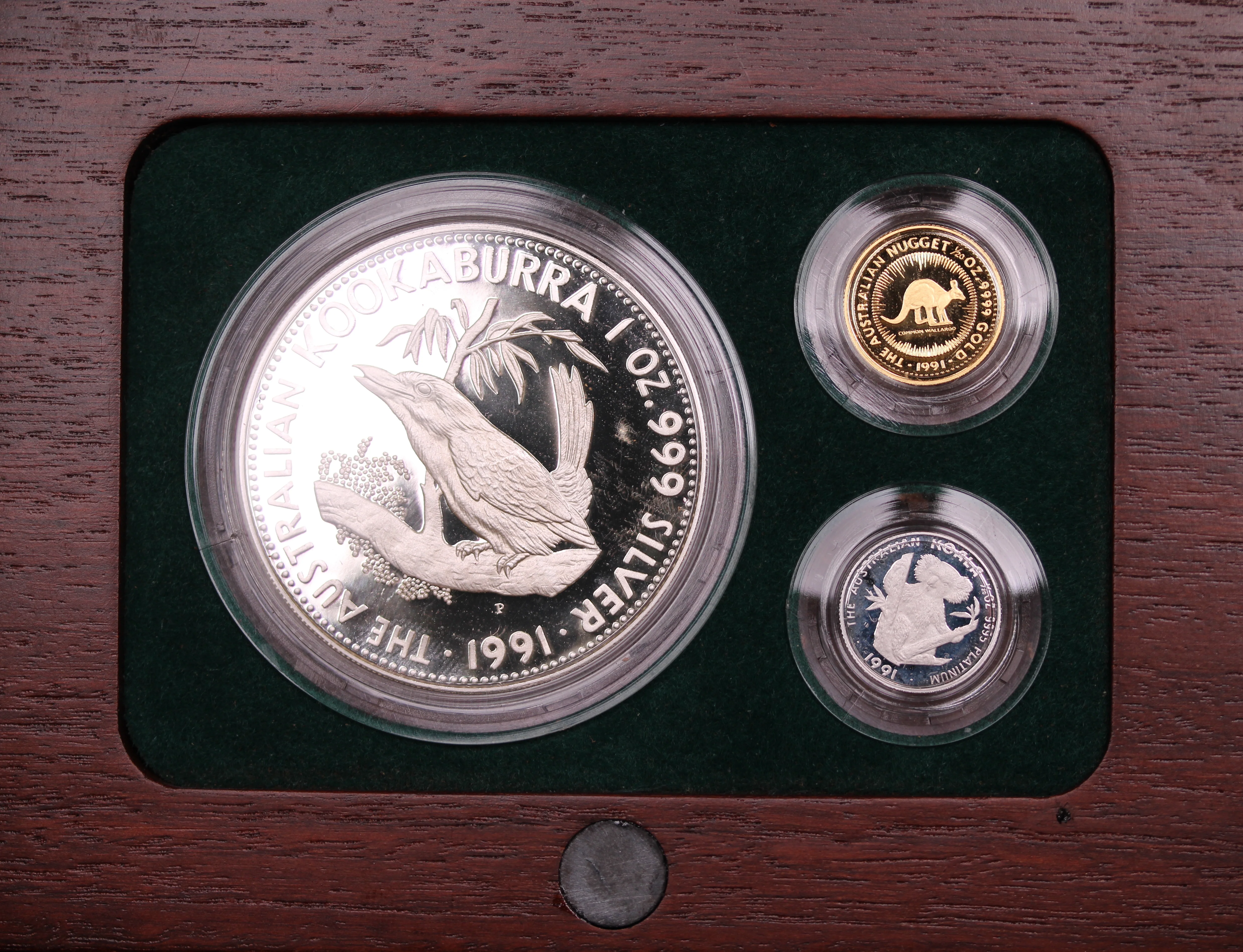 1991 Family of Precious Metals Gold, Silver and Platinum Set