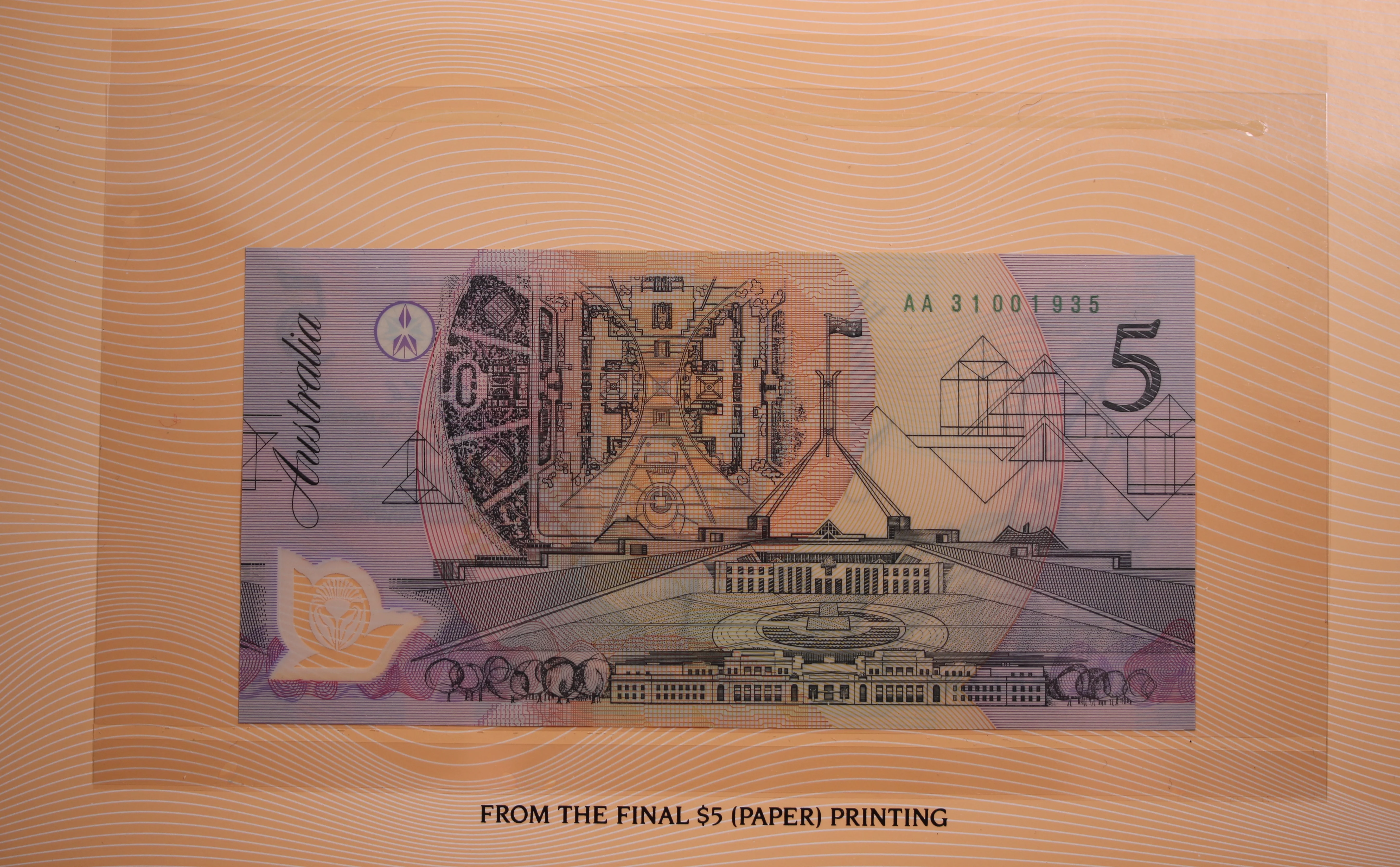 1992 NPA First and Last $5 Banknote First Day of Issue Embossed Deluxe Folder - Image 3