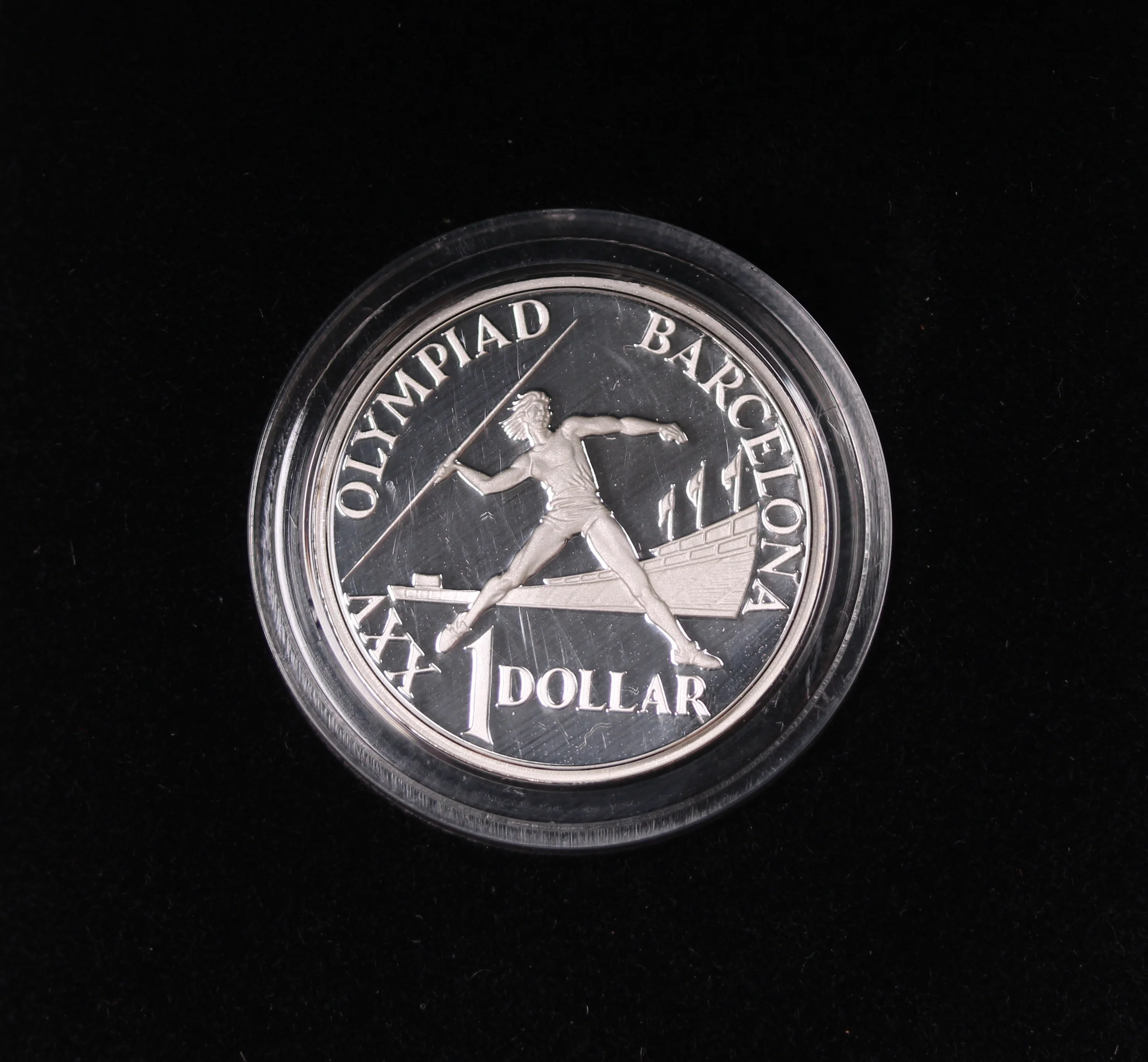1992 Olympics Sterling Silver $1 Proof Coin - Image 2