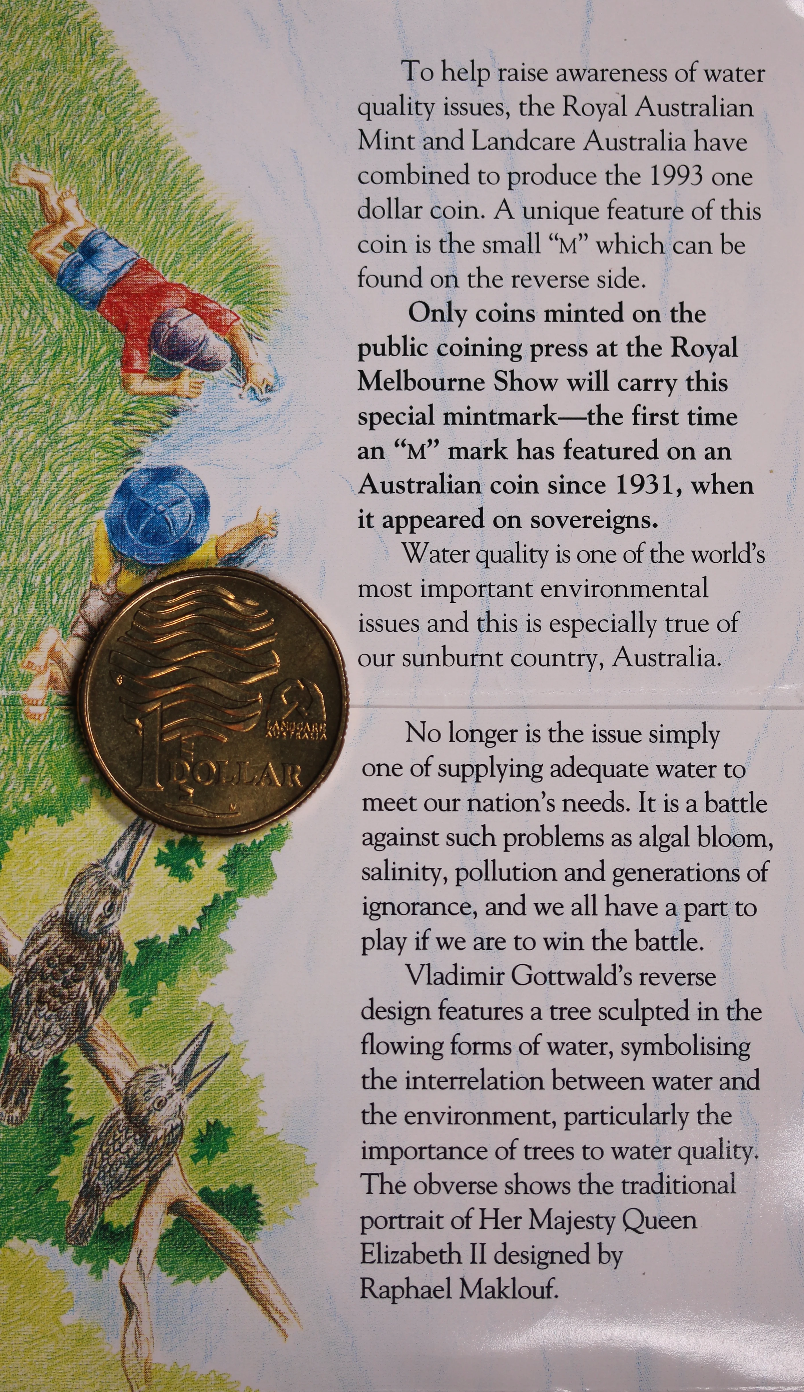 1993 $1 Landcare Royal Melbourne Show UNC - 'M' Mintmark - Image 2