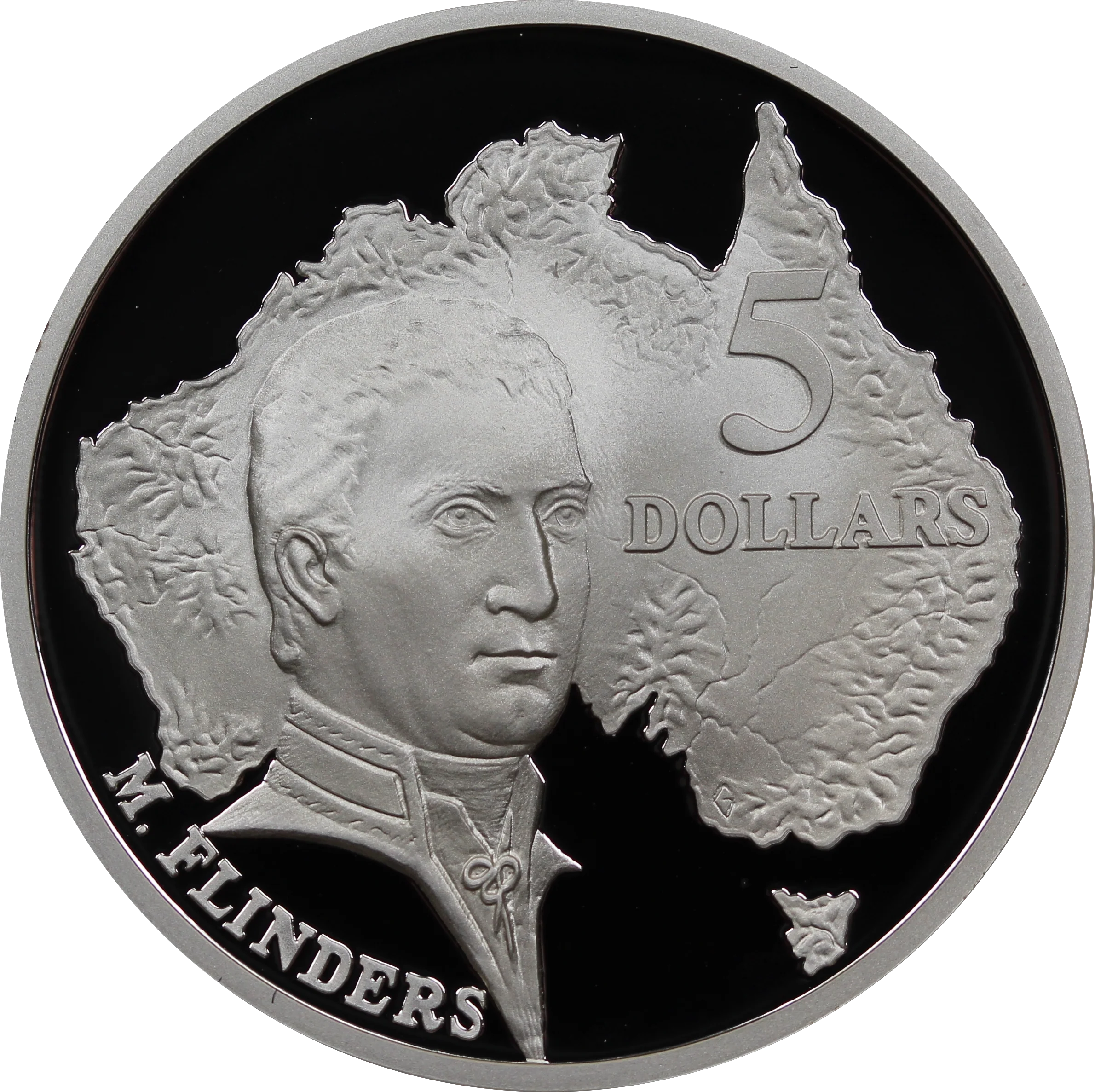 1993 Silver $5 Explorers - Matthew Flinders Coin