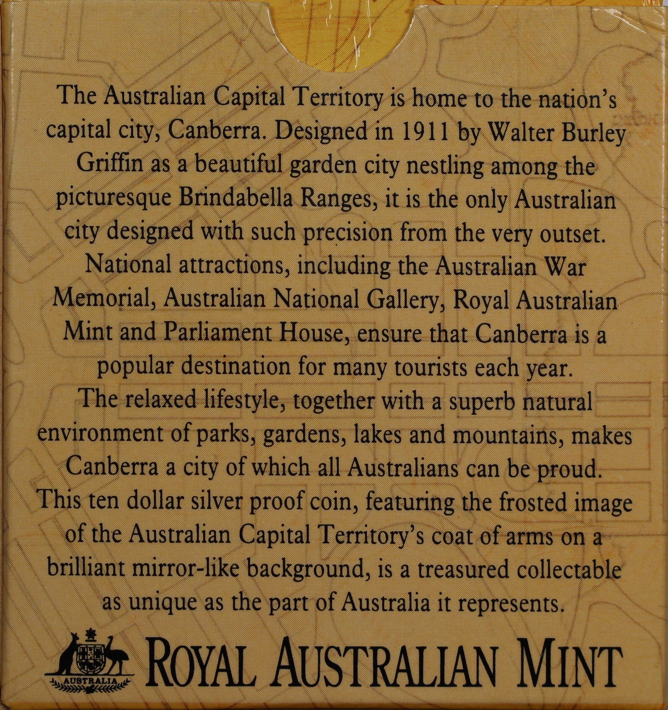 1993 State Series ACT $10 Silver Proof Coin - Image 2