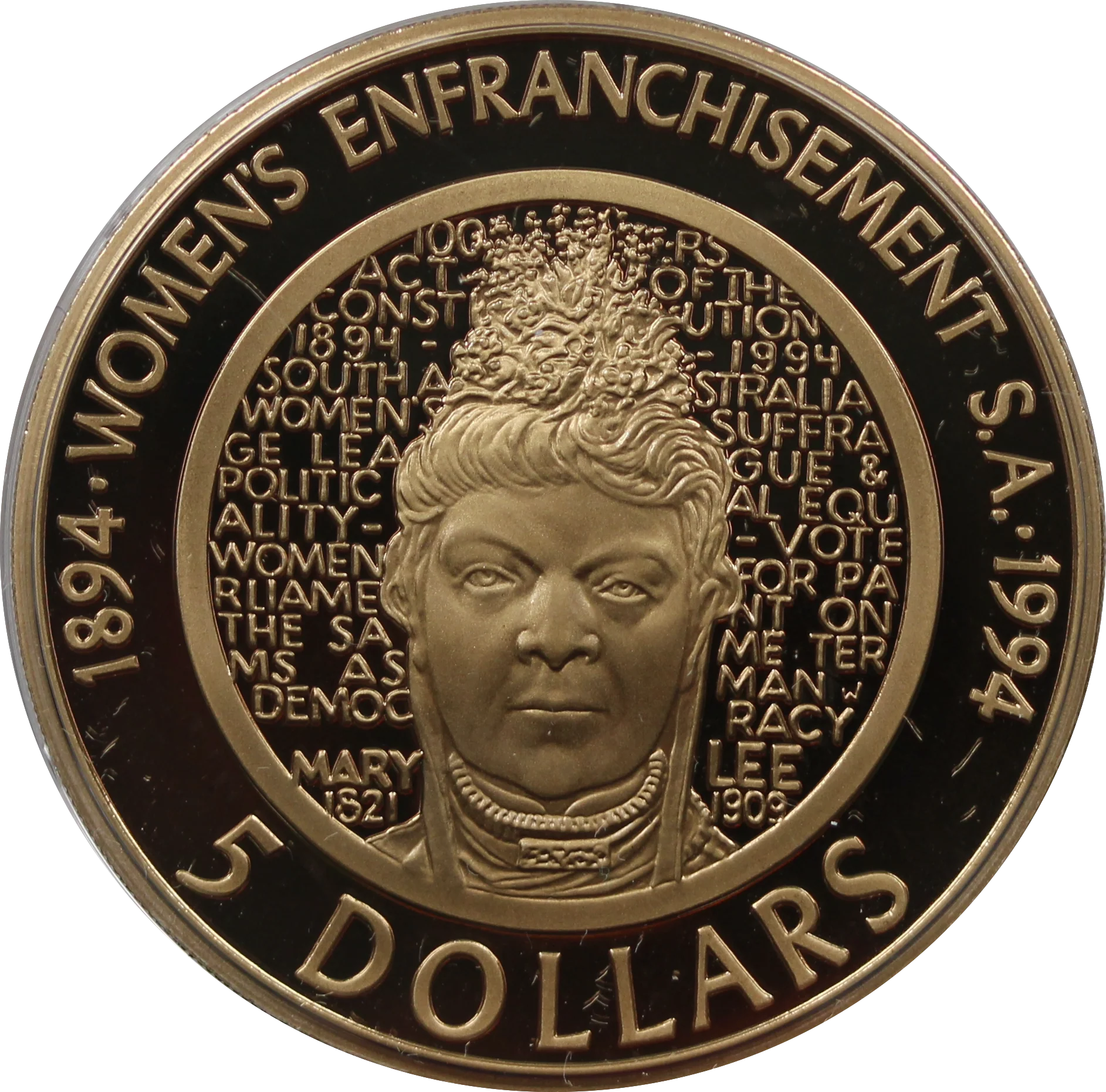 1994 $5 Coin - The Enfranchisement of Women Proof