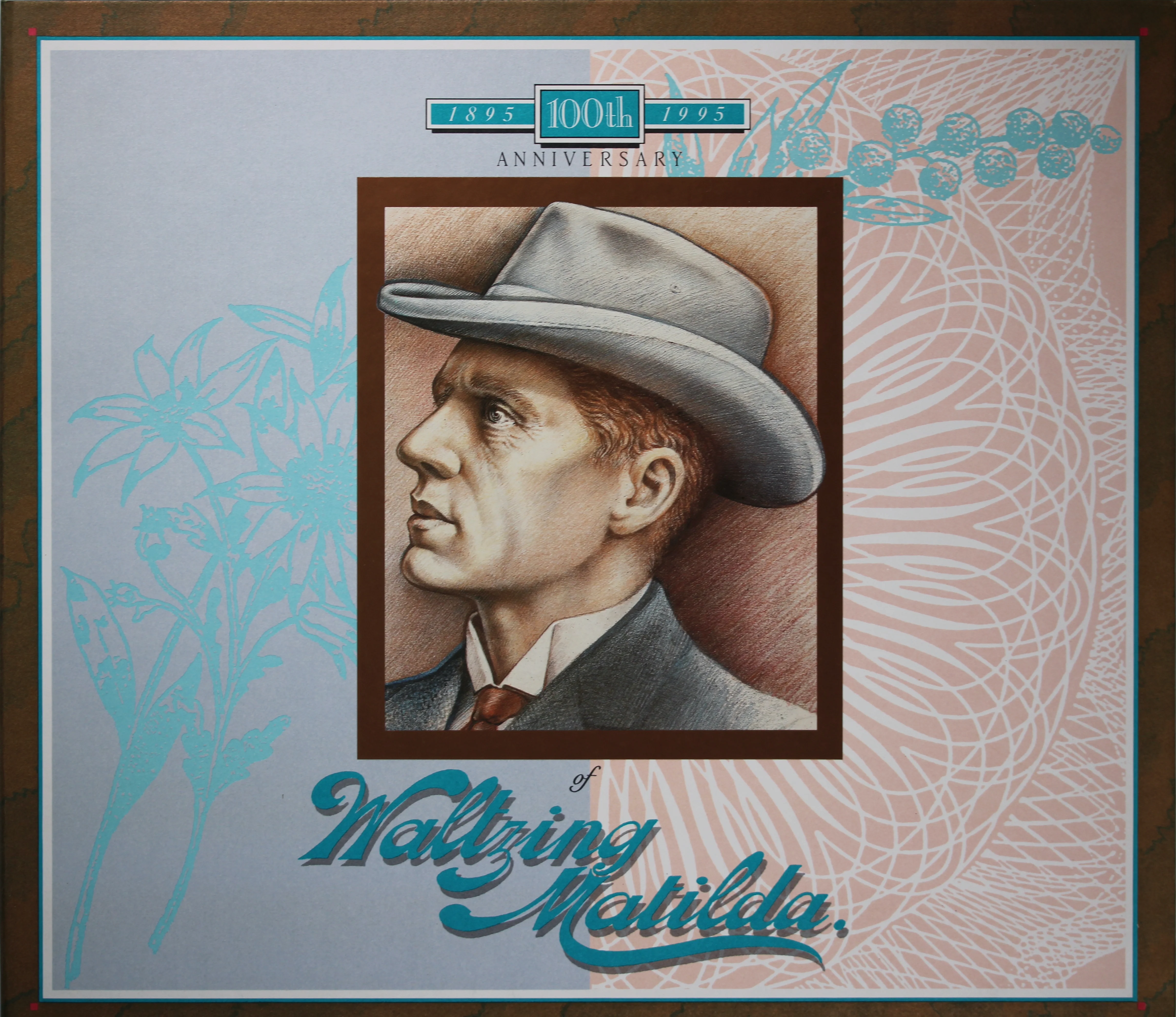 1995 $10 Banknote And Phonecard Set Deluxe - Waltzing Matilda 100th Anniversary NPA Folder