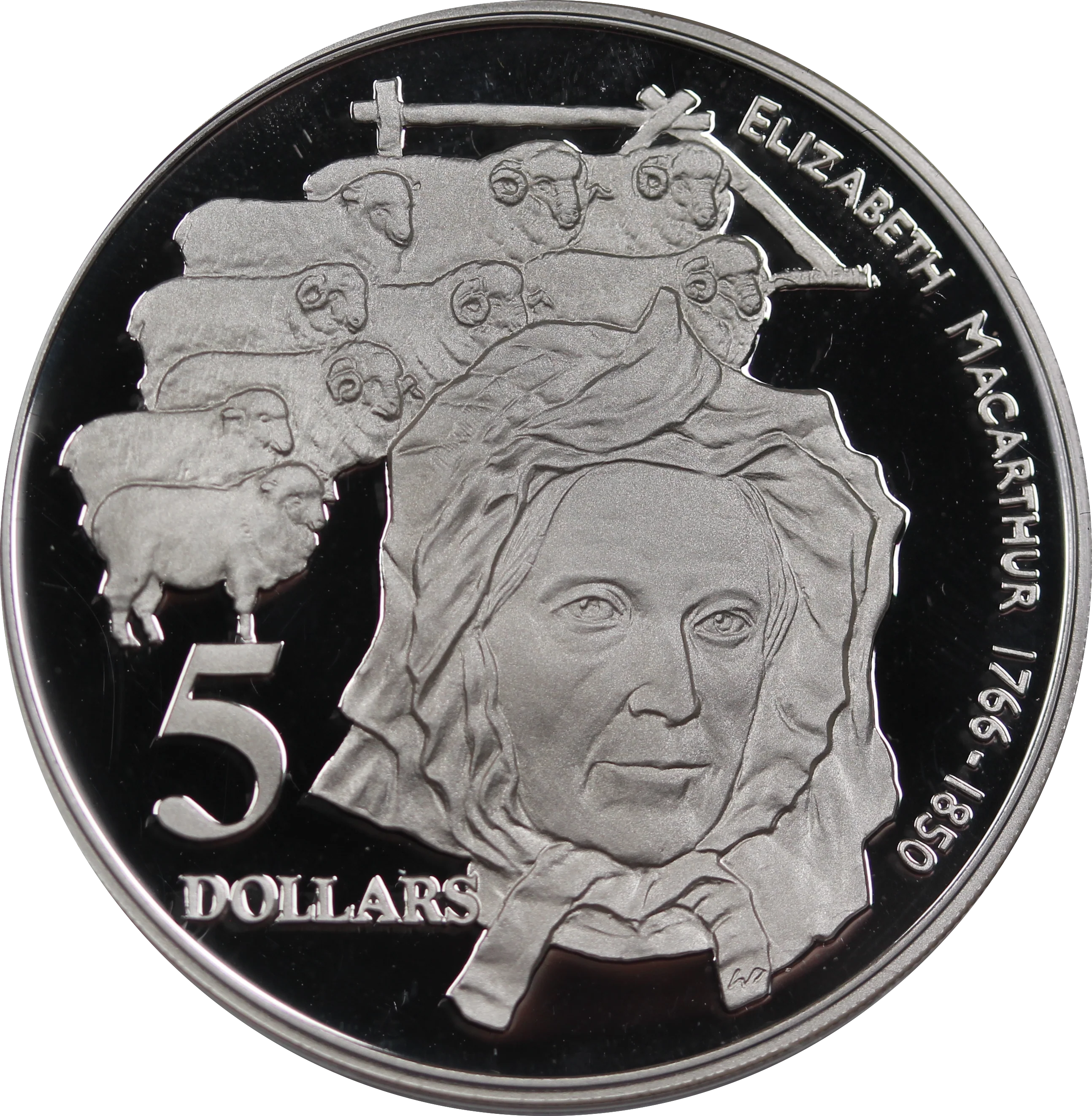 1995 Elizabeth MacArthur $5 Silver Proof Coin