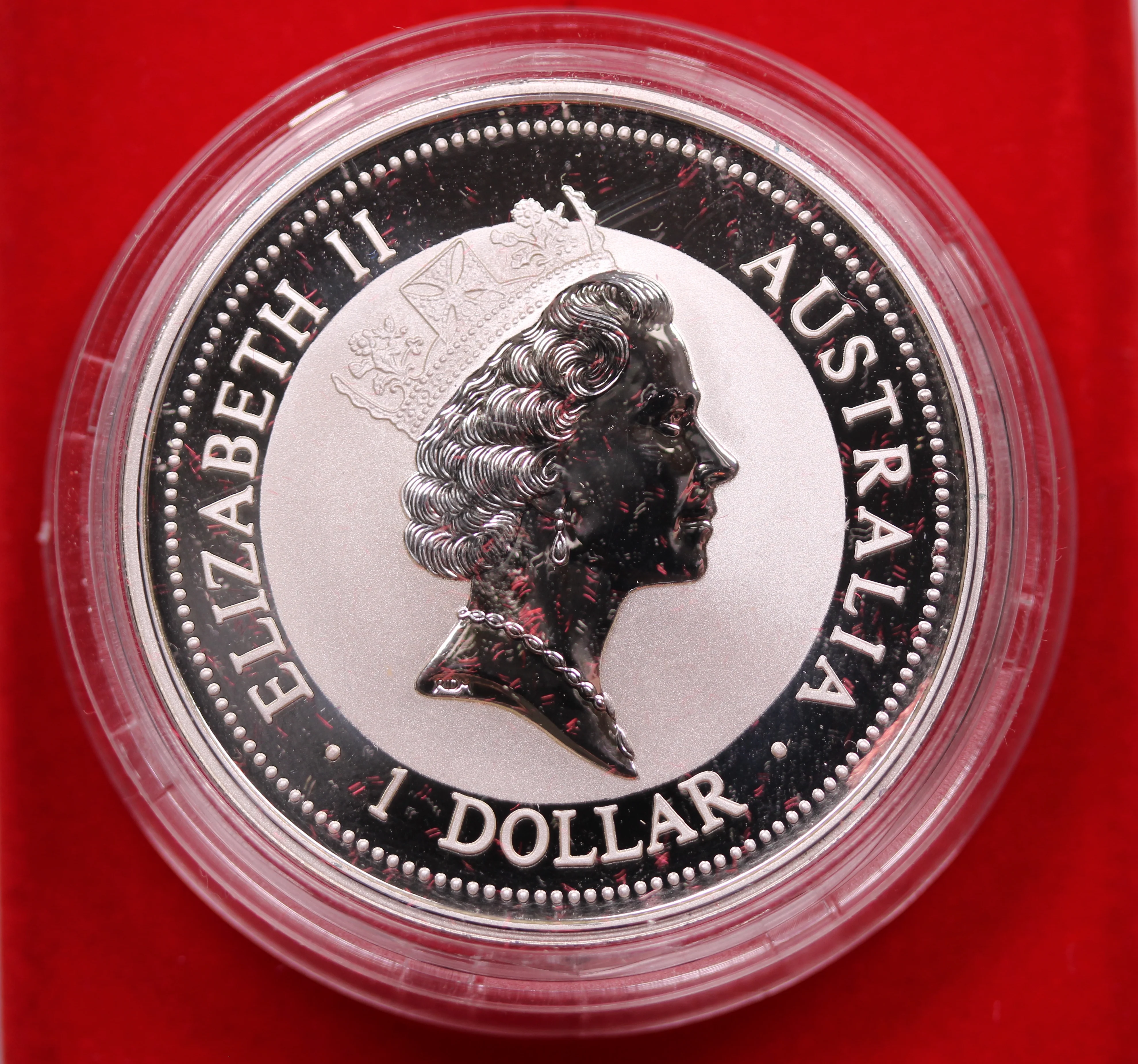 1995 Kookaburra with Panda Privy 1oz Silver Coin - Image 2
