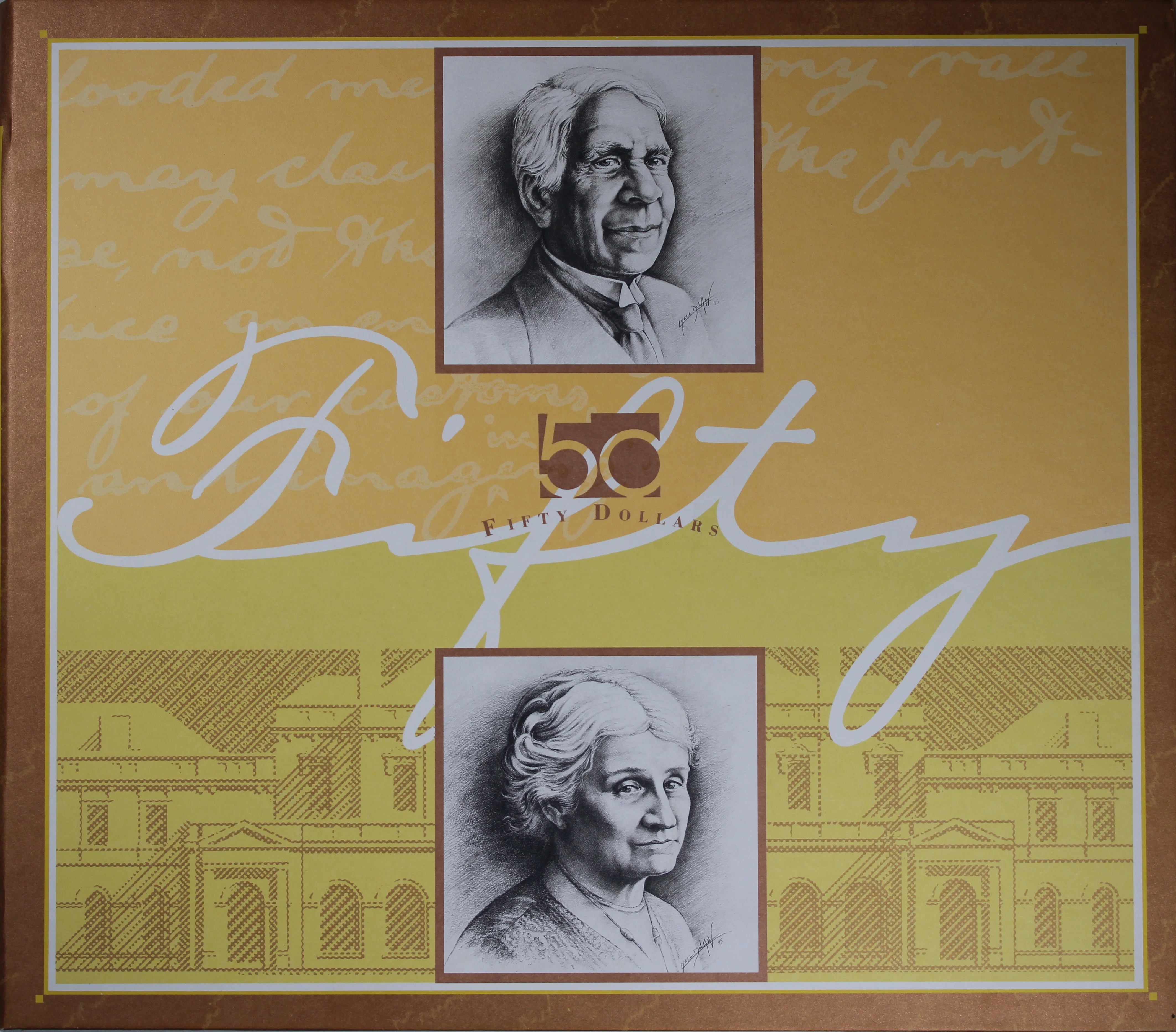 1995 $50 Portfolio first & Last Issues with Red Serials NPA Folder