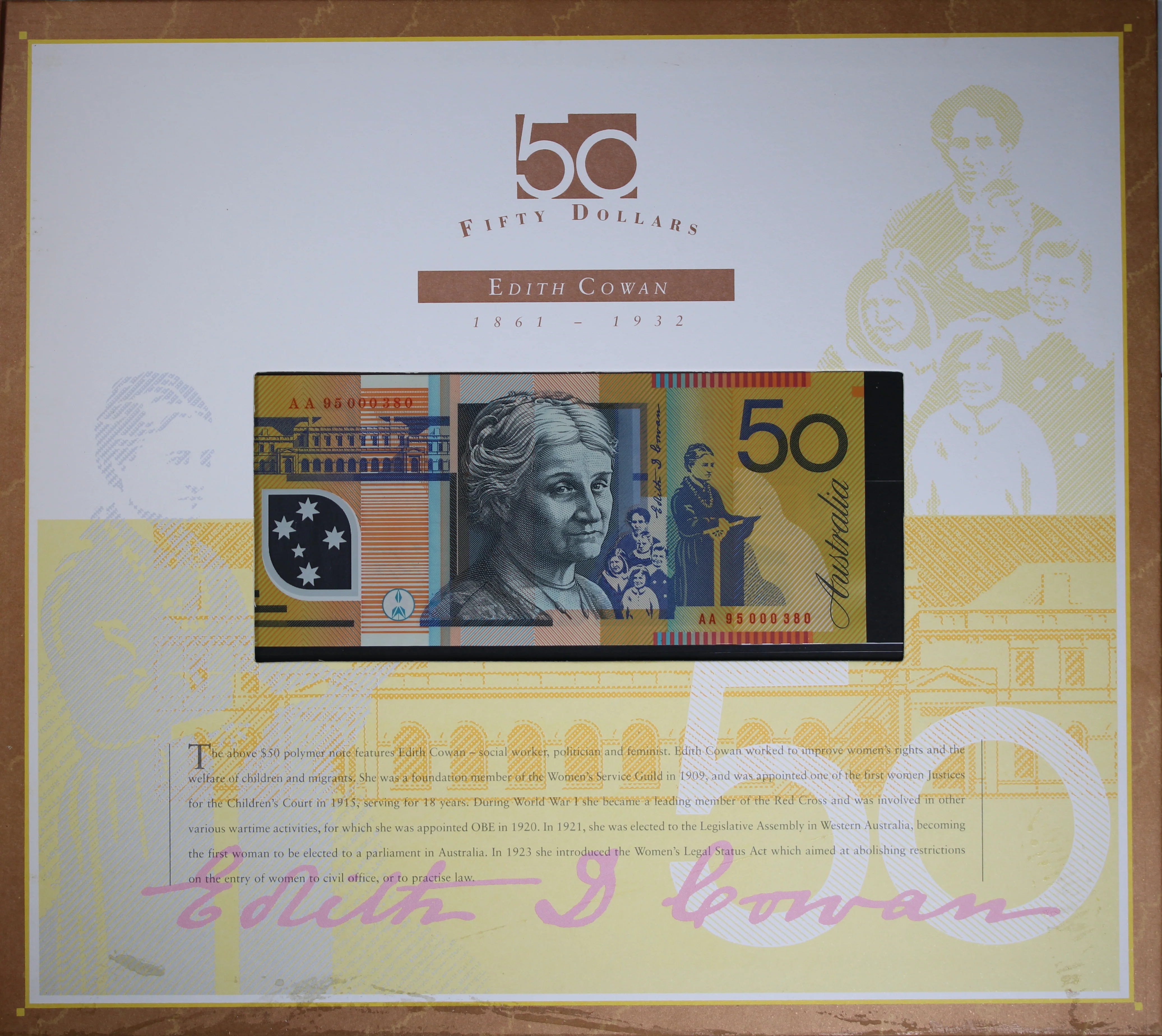 1995 $50 Portfolio first & Last Issues with Red Serials NPA Folder - Image 4