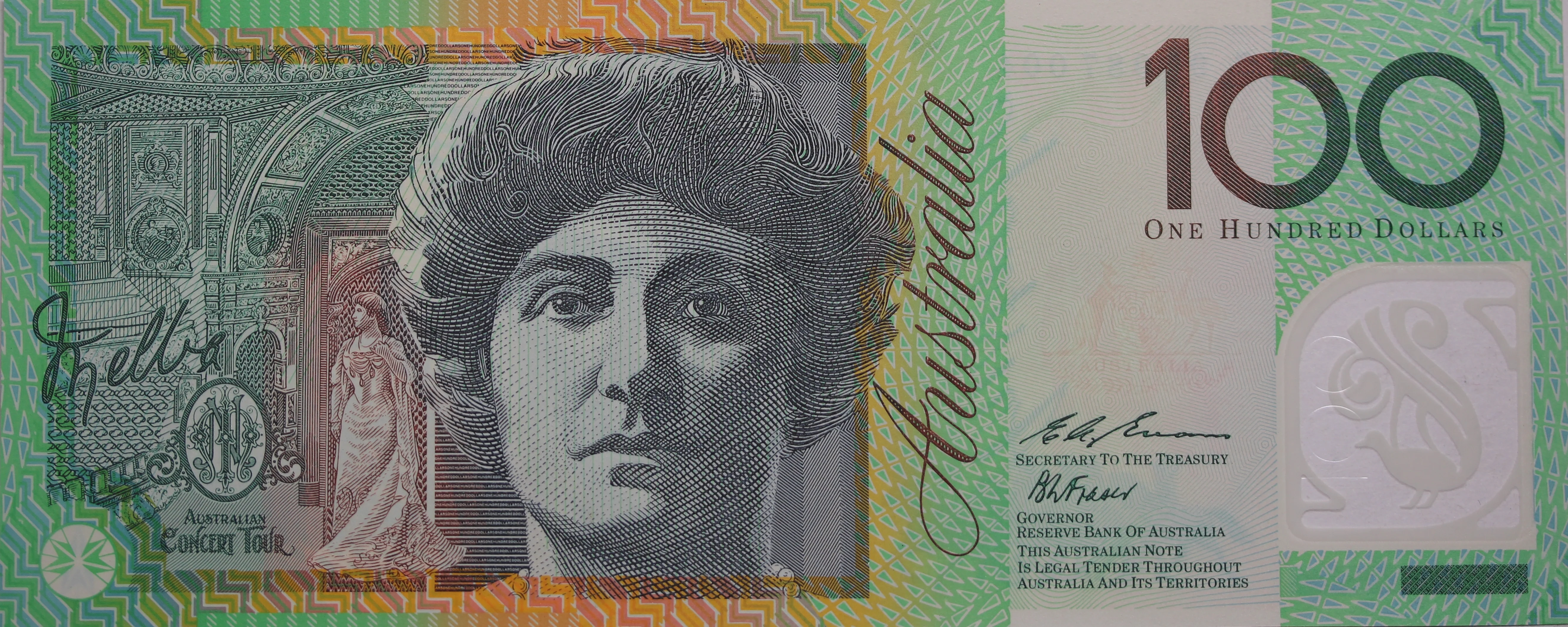 1996 $100 Fraser/Evans Banknote UNC - Image 2
