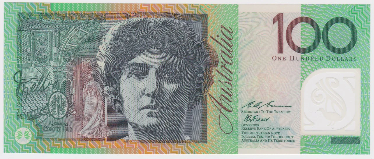 1996 $100 Fraser/Evans Last Prefix UNC