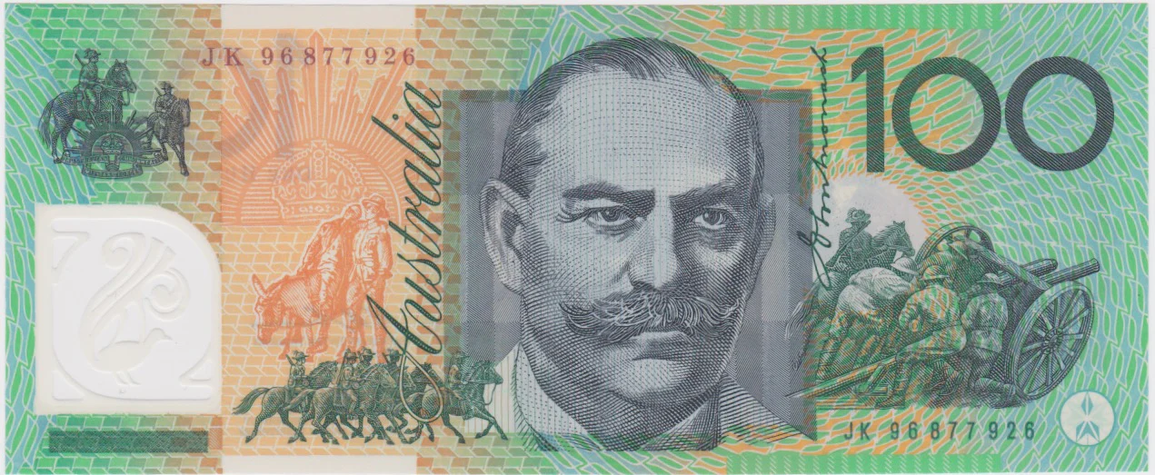 1996 $100 Fraser/Evans Last Prefix UNC - Image 2