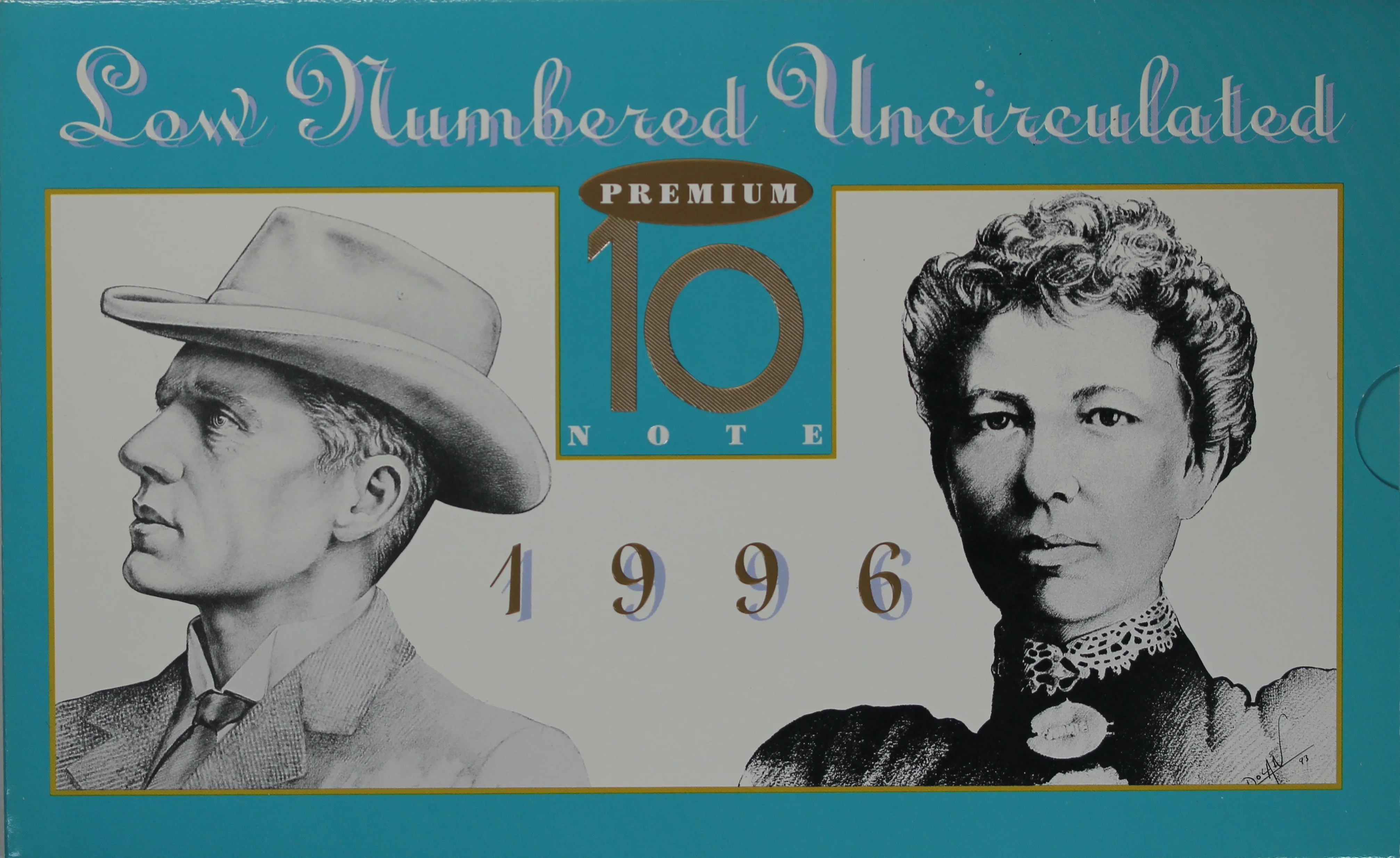 1996 $5 ,10, 20, 50 Banknotes In Matching Premium Low Red Numbered NPA Folders - Image 3