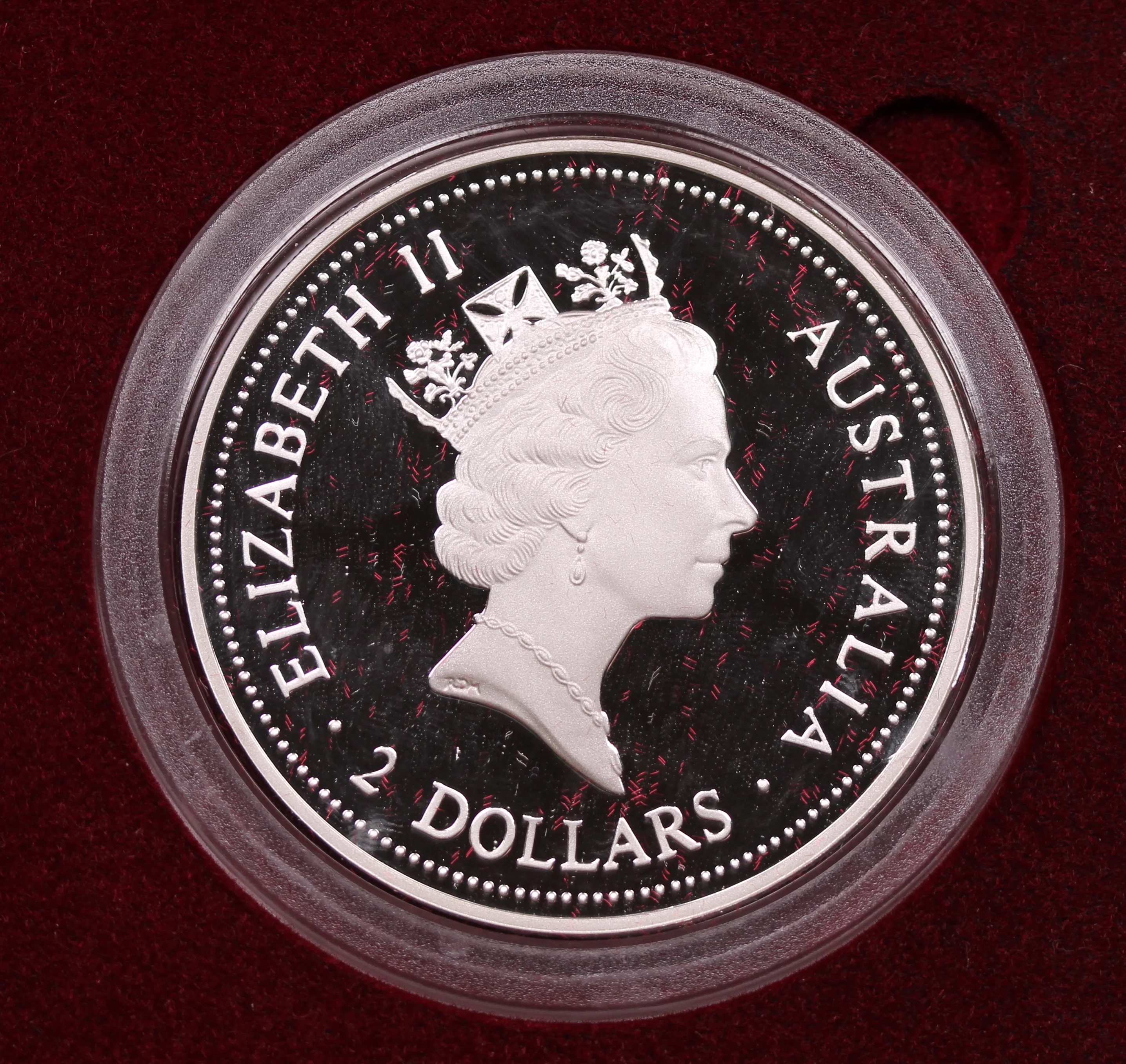 1996 Kookaburra Johanna Privy Mark 2oz Silver Proof Coin - Image 2