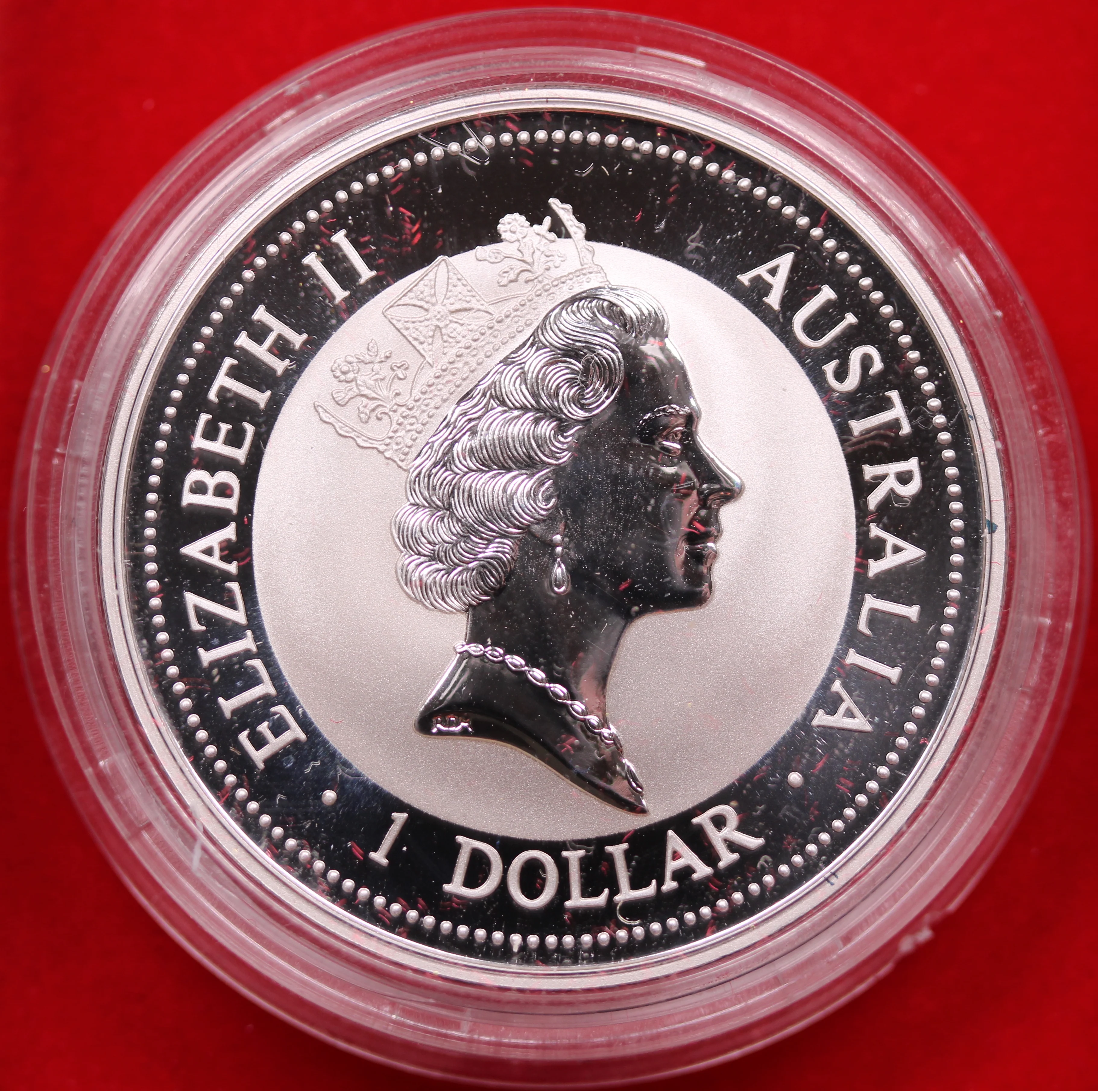 1996 Kookaburra with Panda Privy 1oz Silver Coin - Image 2