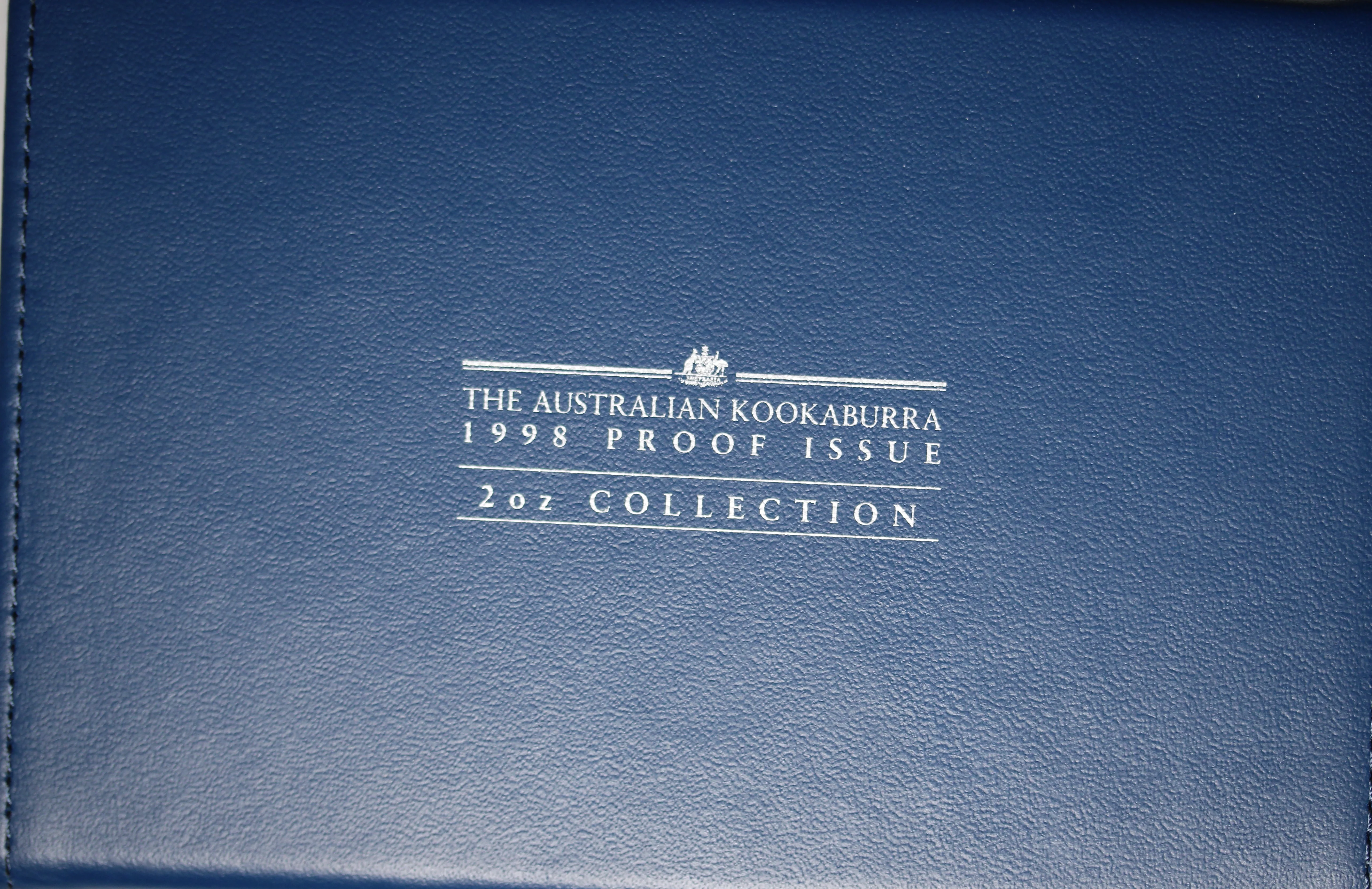 1998 Australian Kookaburra 1oz & 2oz Silver Proof Coin Set - Image 2