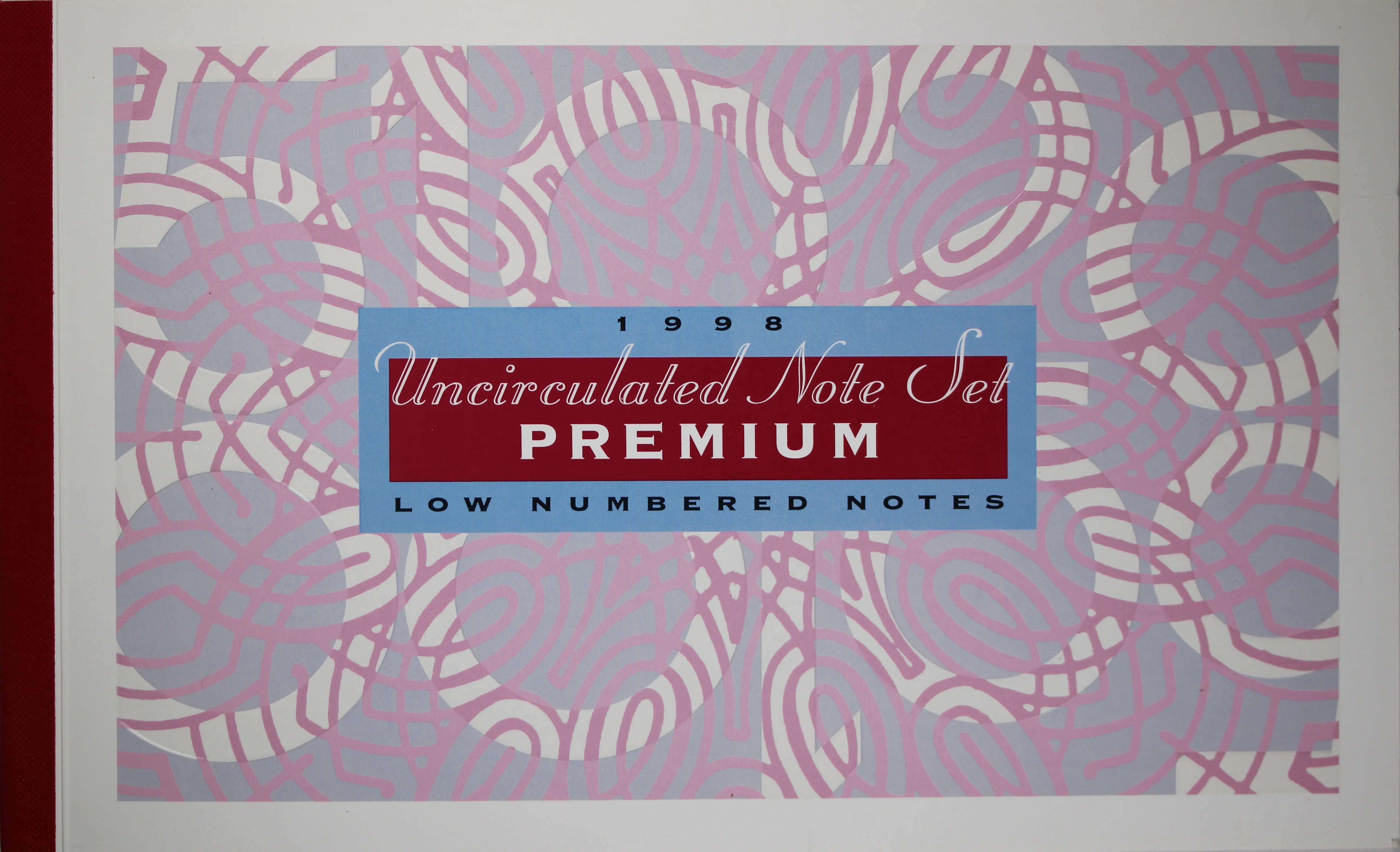 1998 Deluxe Low Red Numbered Uncirculated 5 Note Set