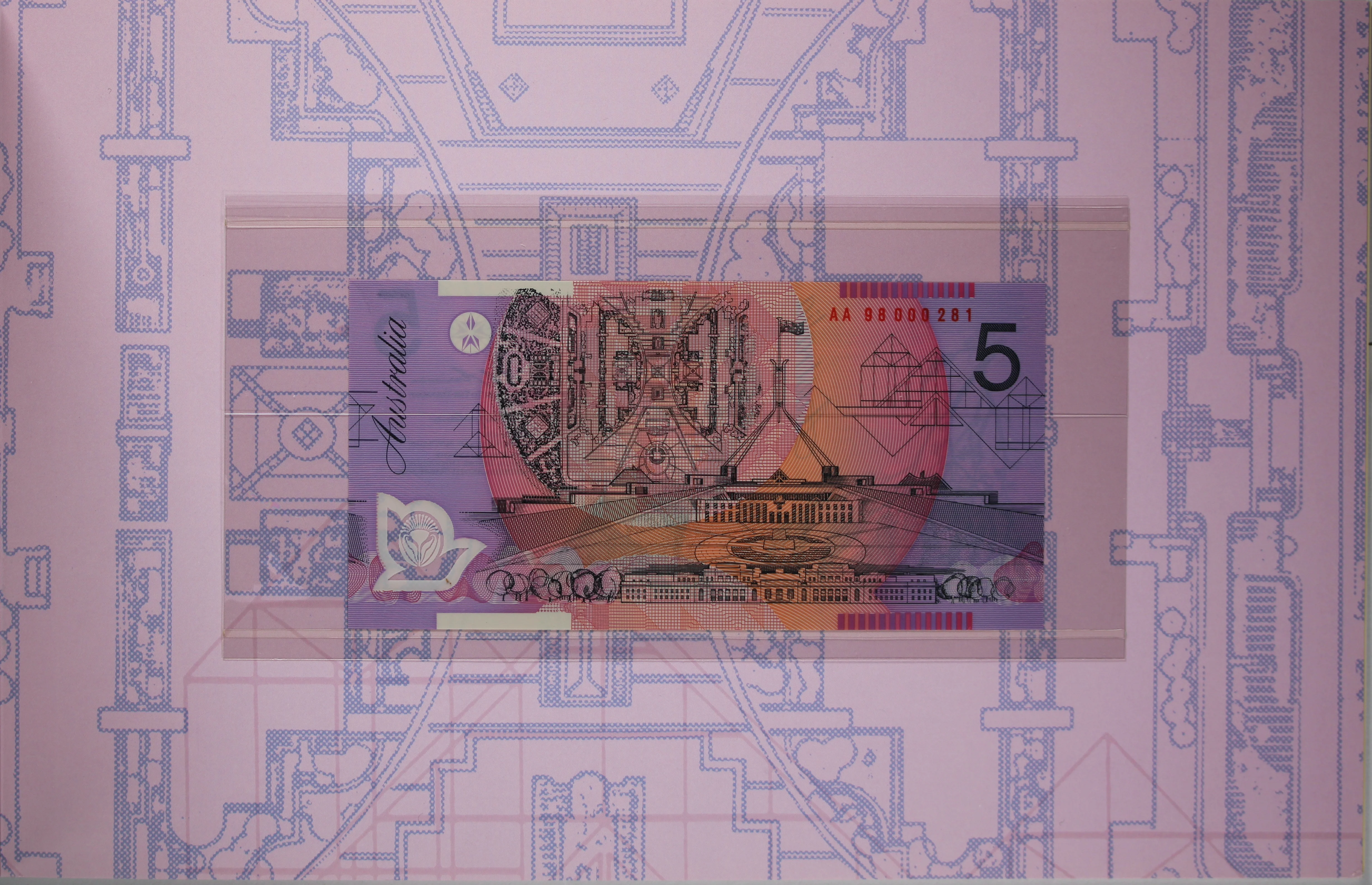 1998 Deluxe Low Red Numbered Uncirculated 5 Note Set - Image 2