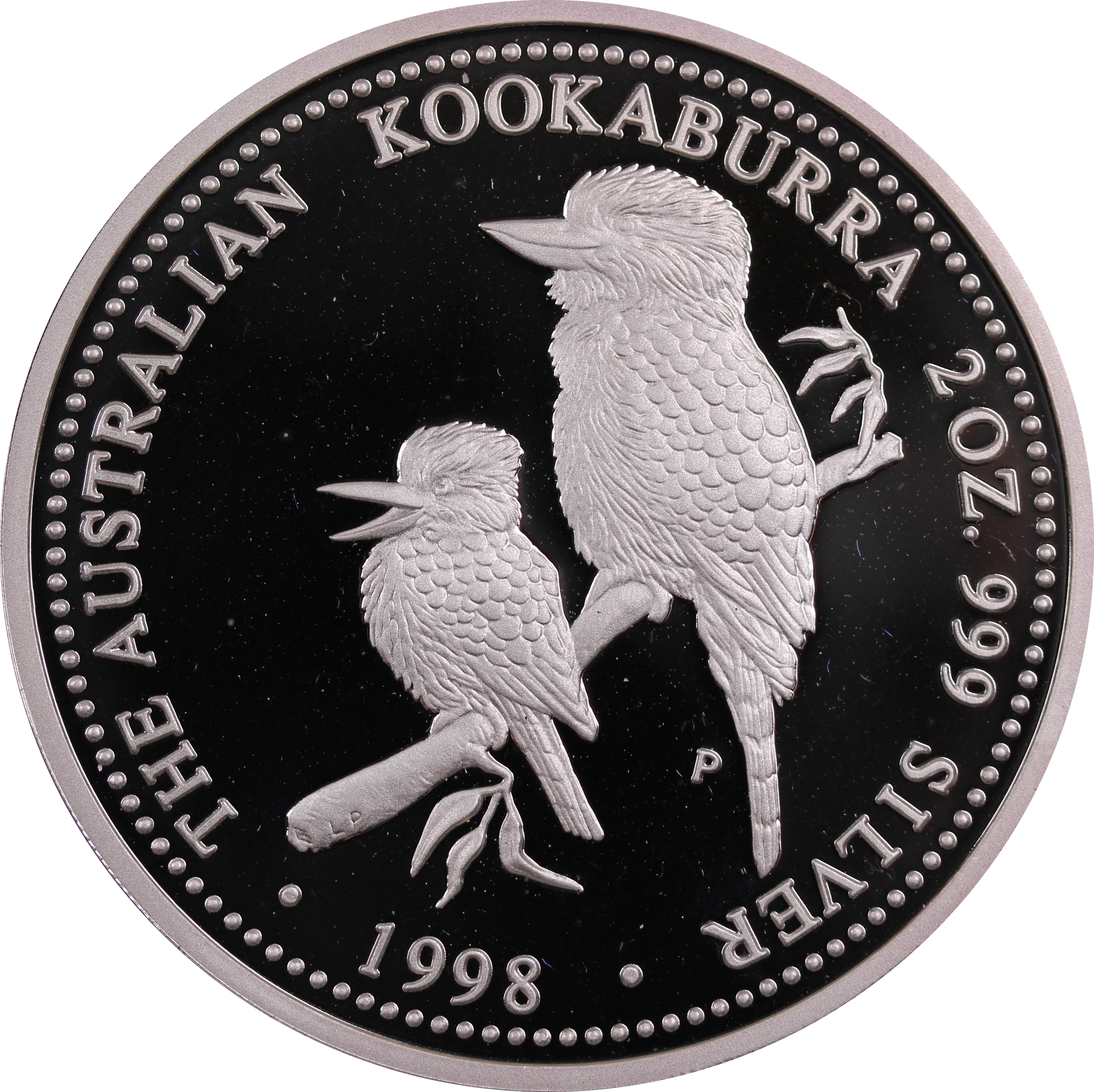 1998 Kookaburra 2oz Silver Coin