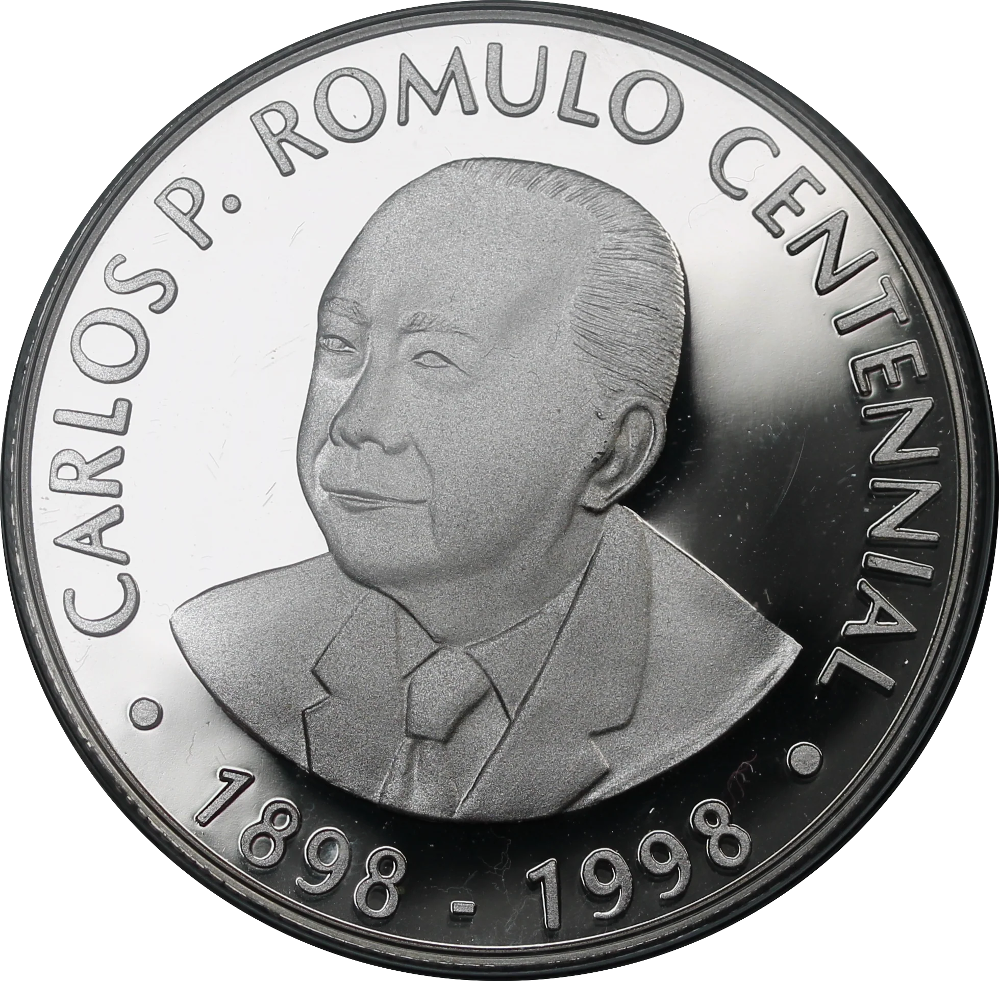 1998 Philippines Carlos P Romulo Centennial 500 Piso Silver Proof Coin