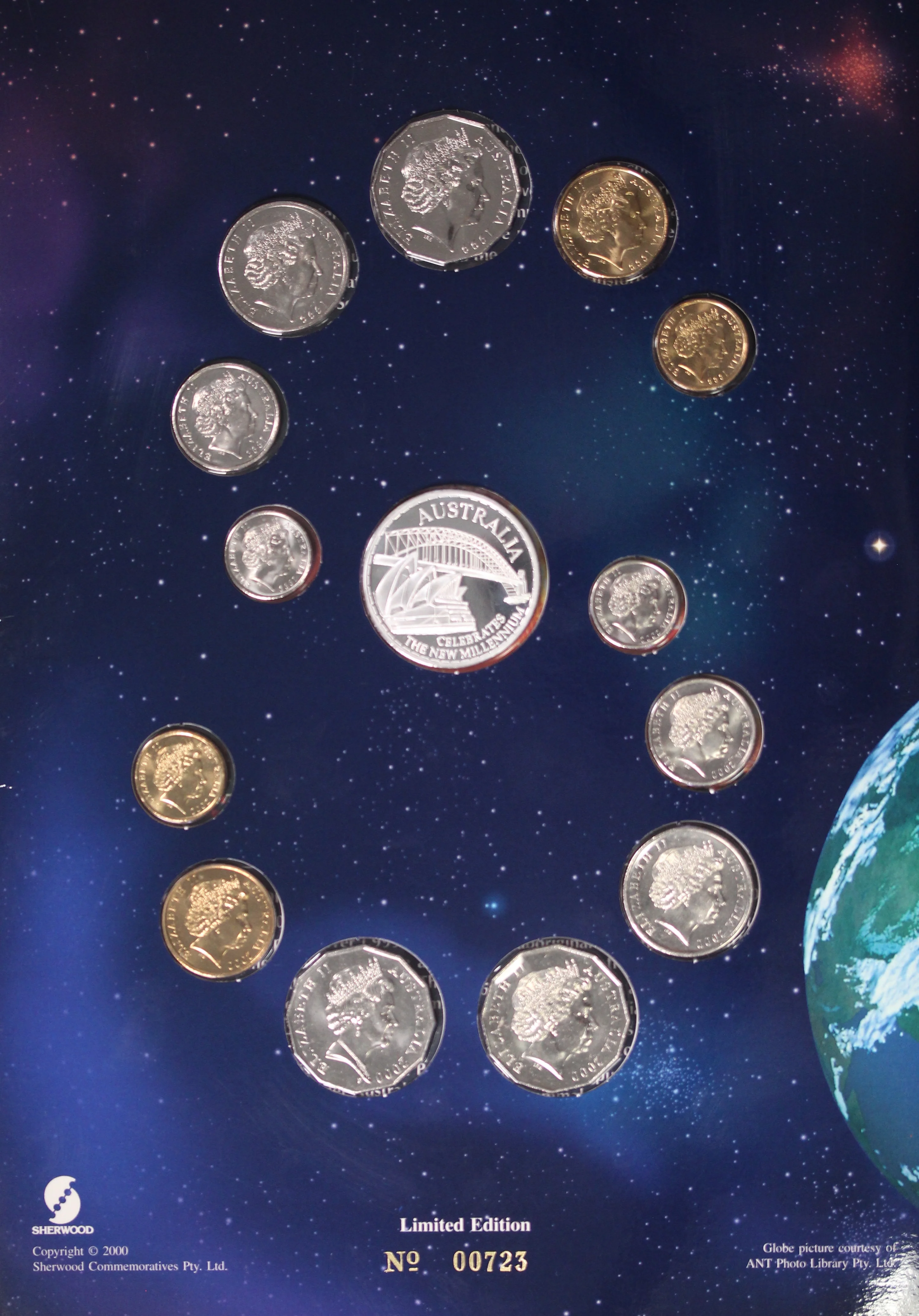 1999-2000 Millennium Coin Set w/ 1oz Silver Medallion - Image 3