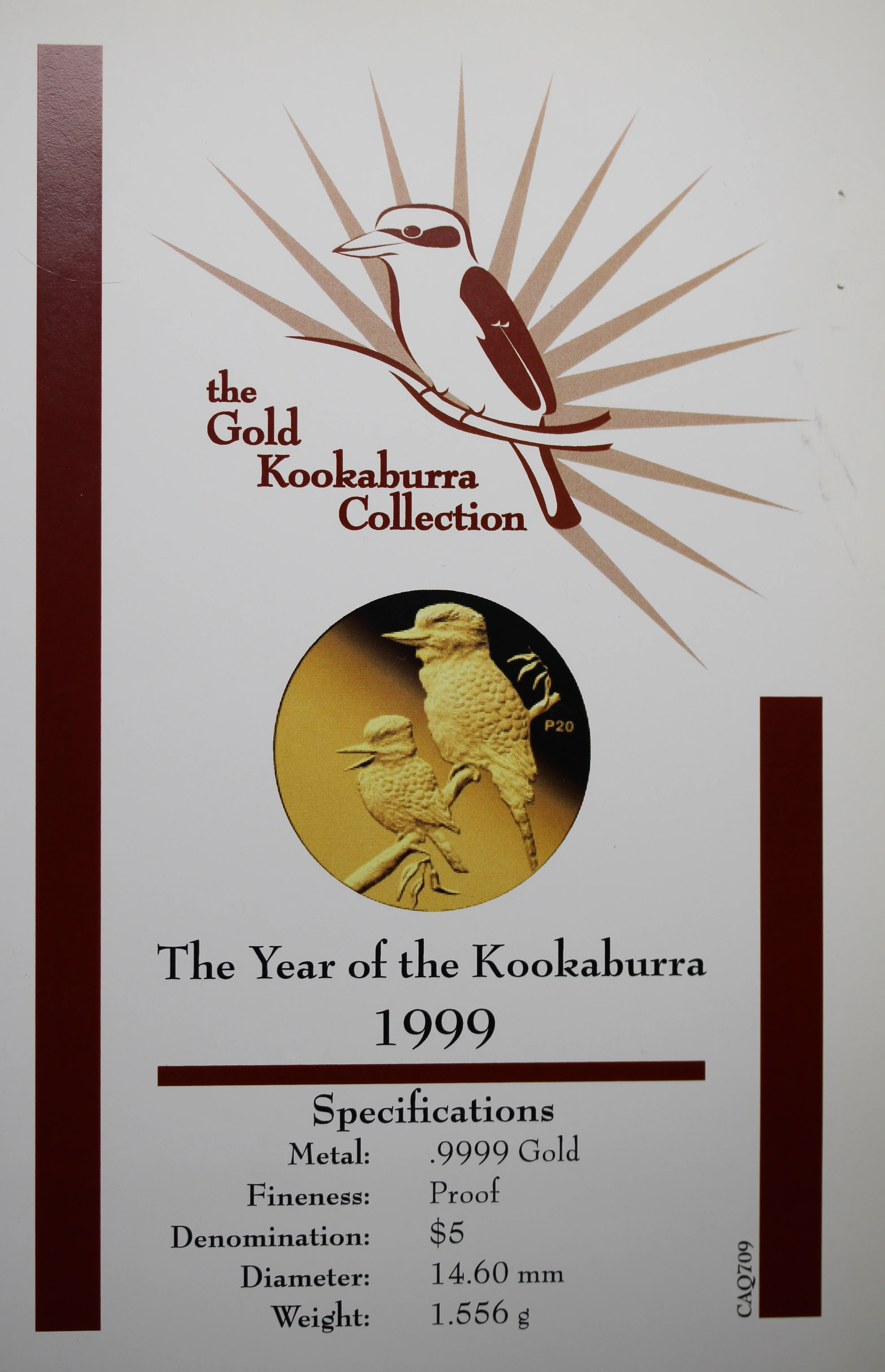 1999 Australia 1/20oz Gold Kookaburra Coin - Image 2