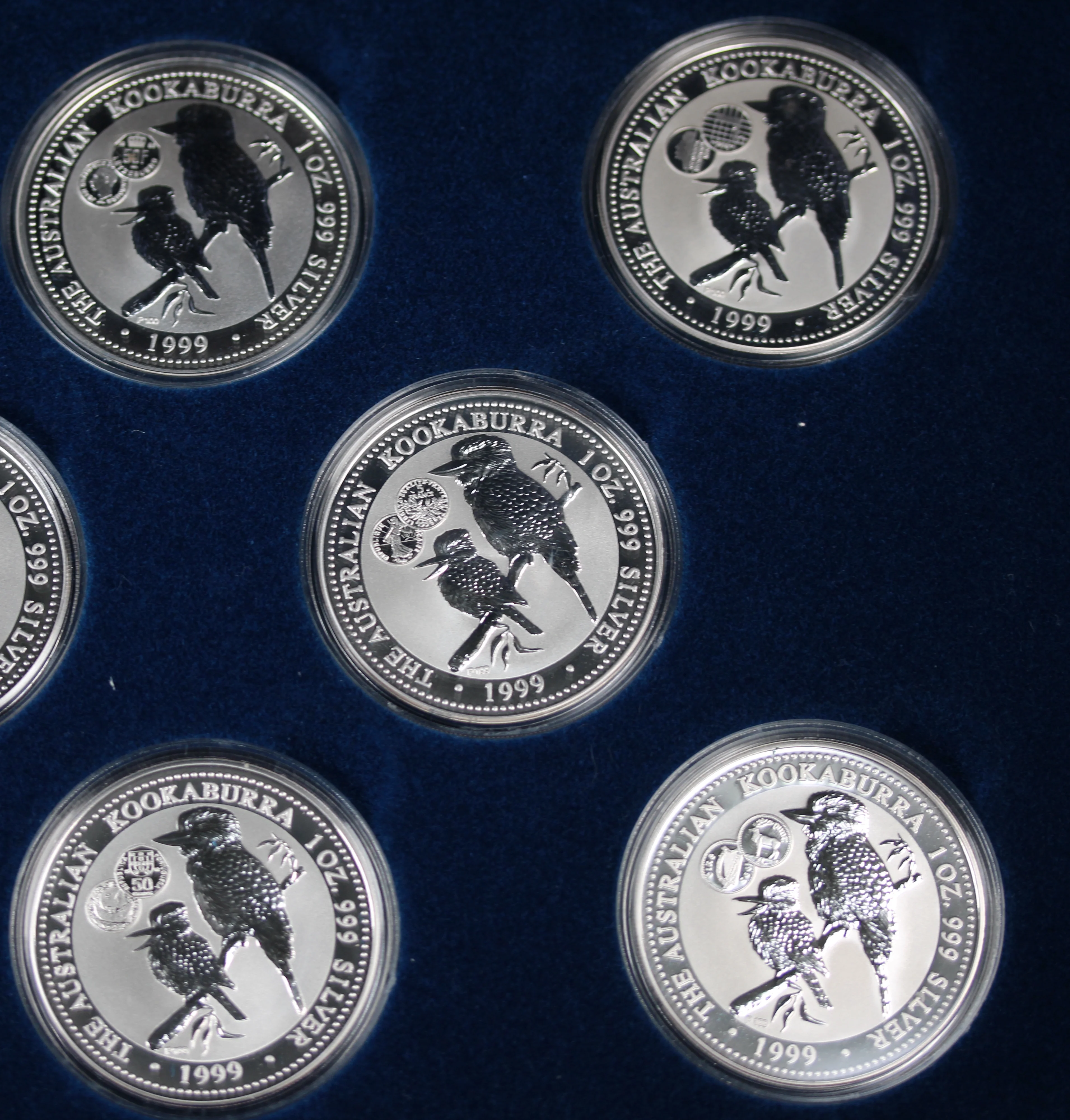 1999 Australian Kookaburra- European Currencies Privy Mark 1oz Silver Set - Image 4
