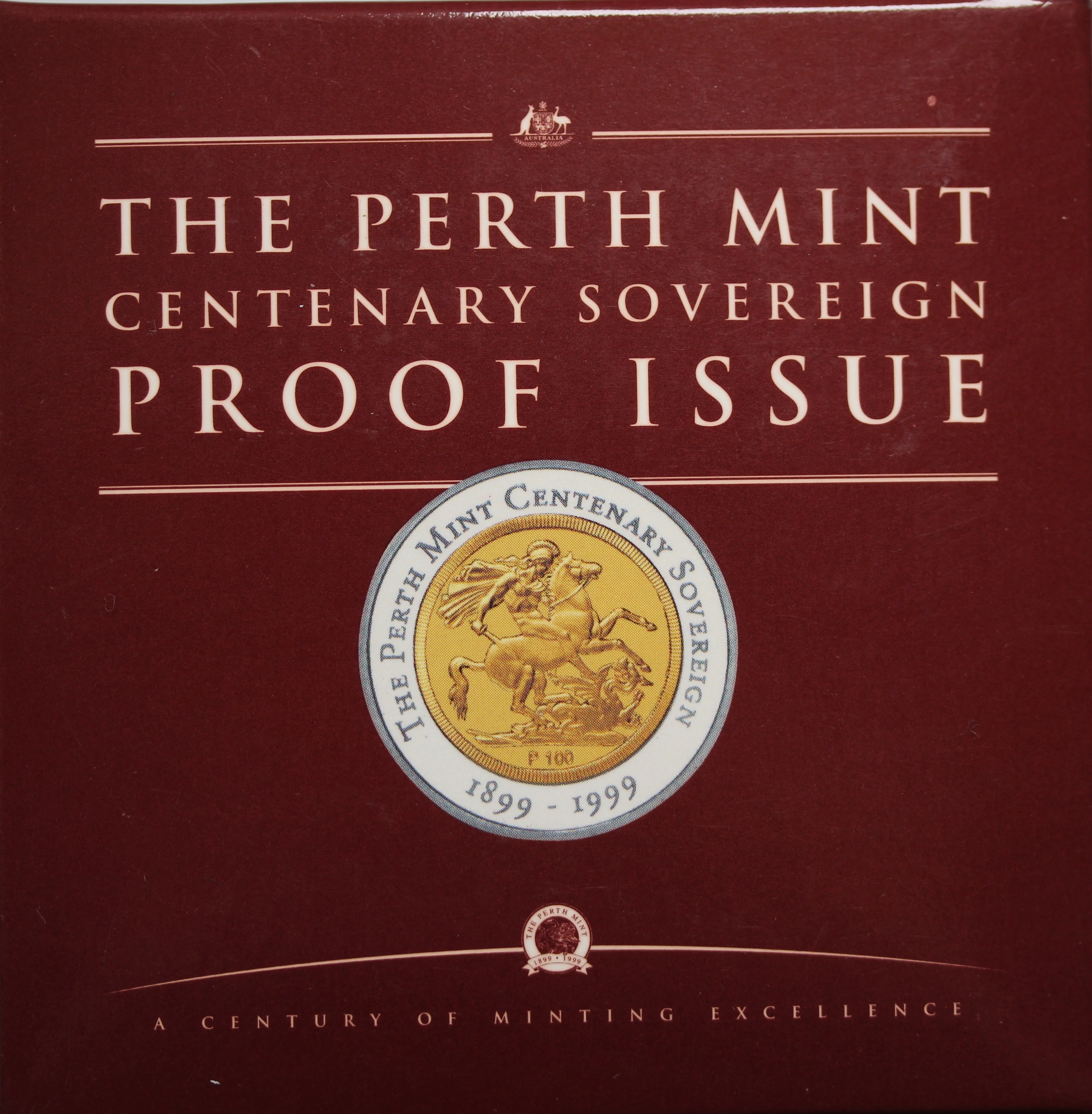 1999 Perth Mint Centenary Bi-Metal Sovereign Proof Coin - Image 3