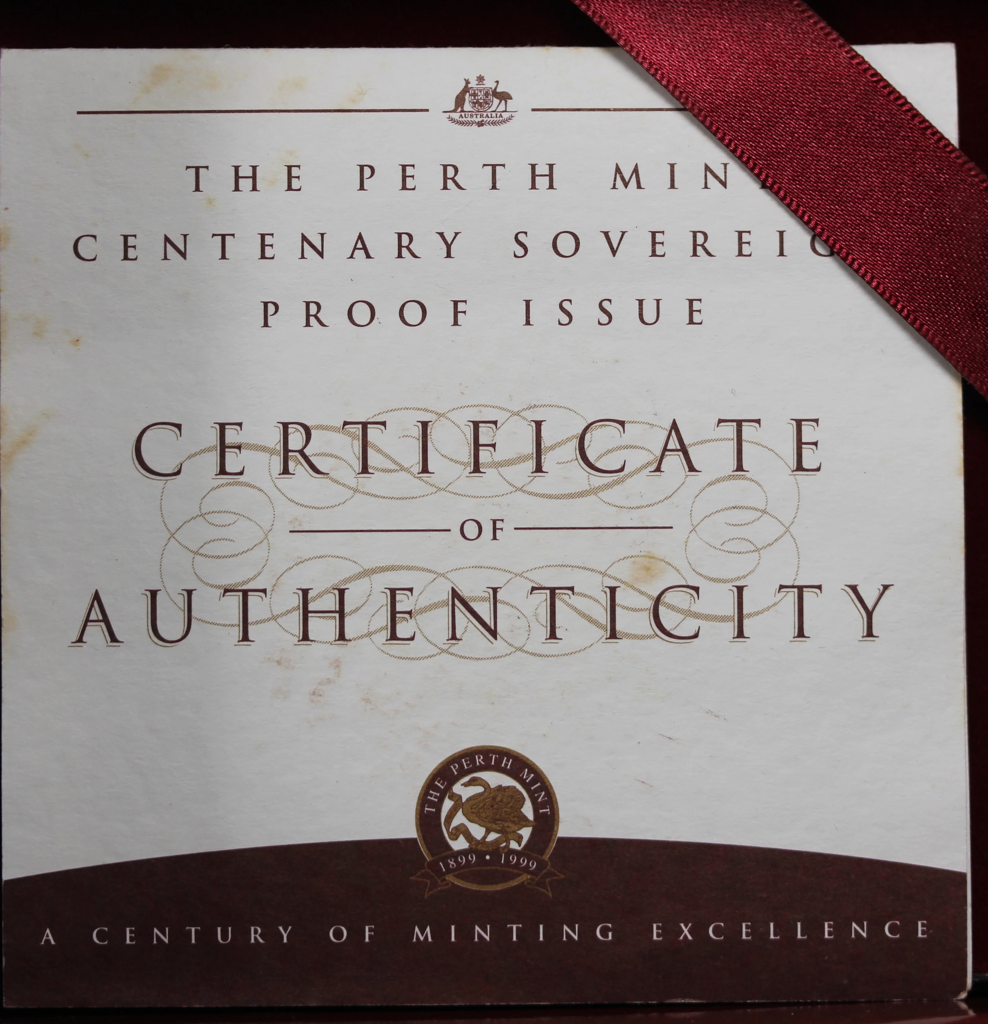 1999 Perth Mint Centenary Bi-Metal Sovereign Proof Coin - Image 5