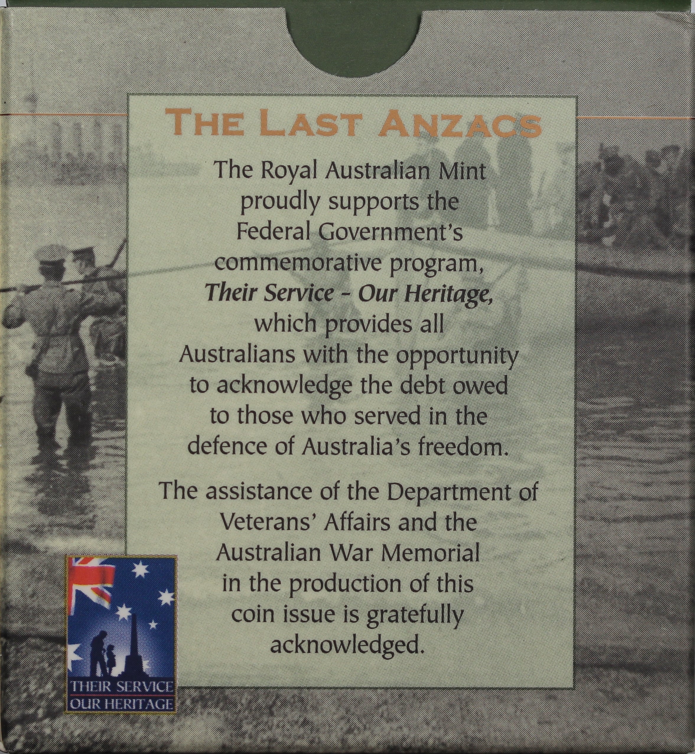 1999 The Last ANZACS $1 Silver Proof Coin - Image 2