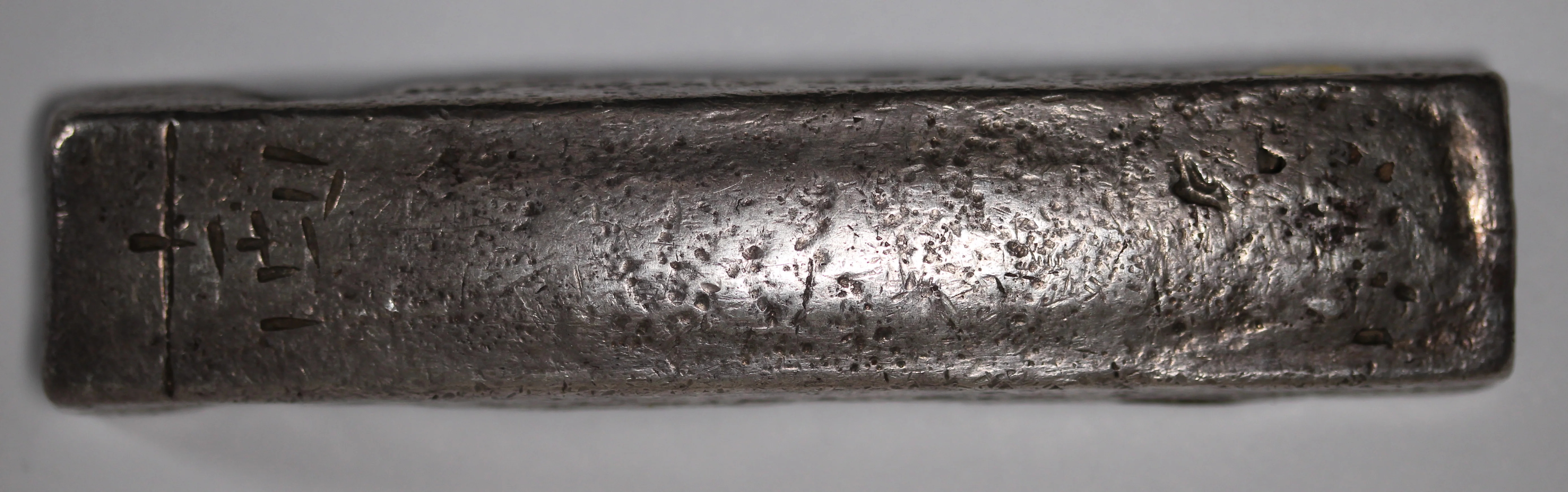 19th Century Vietnam Tael Silver Banana Bar (370 grams) - Image 4