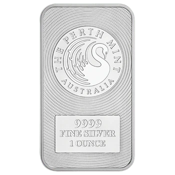 1oz Silver Rectangular Kangaroo Bar Perth Mint