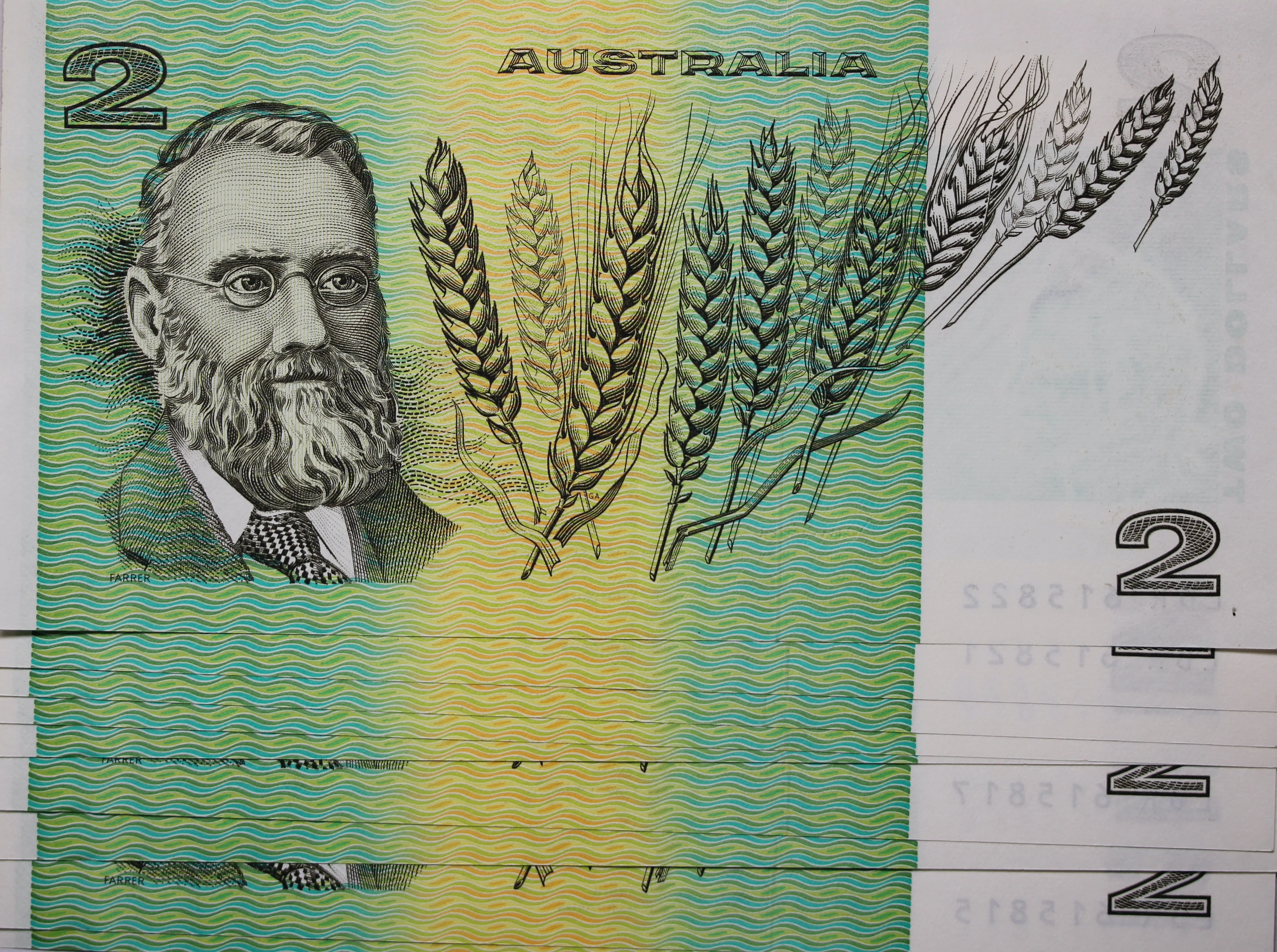 $2 1985 Johnston/Fraser Consecutive run of 9 gEF - Image 2