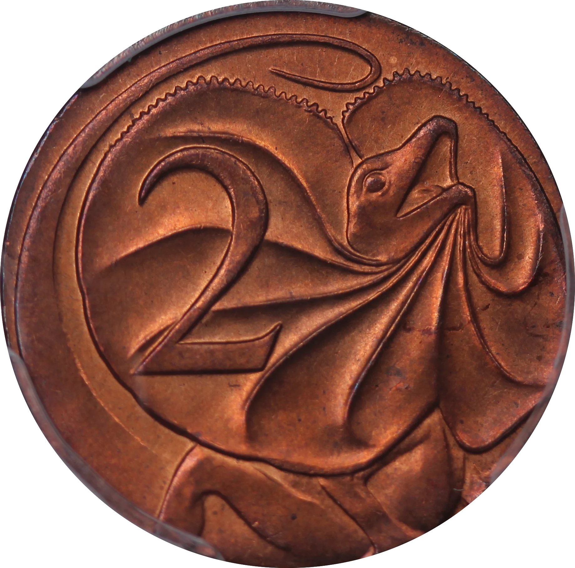 2 Cent Struck on 1 Cent Planchet Error MS65RB