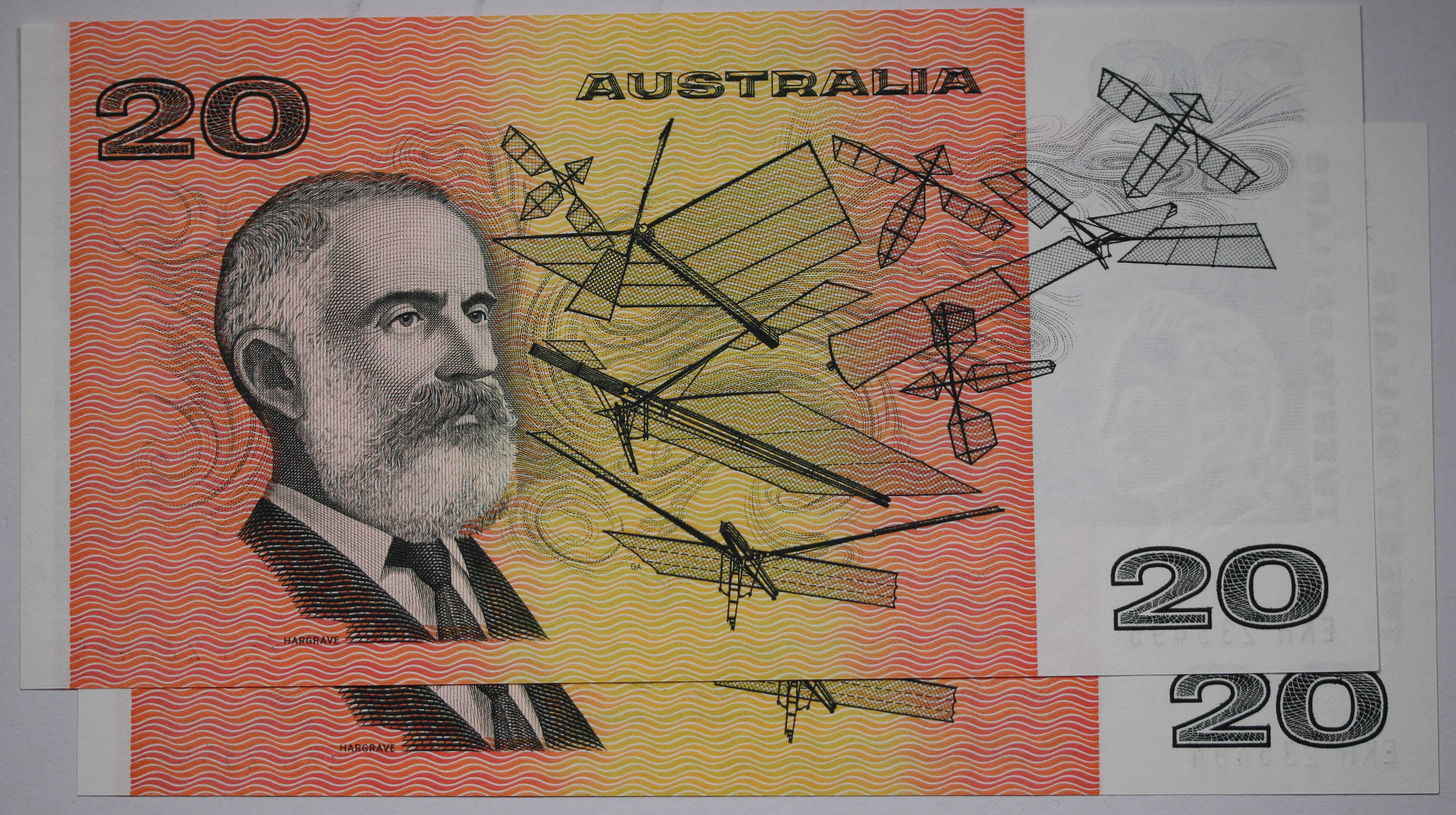 $20 1985 Johnston/Fraser Banknote Consecutive Pair UNC (Gothic) - Image 2