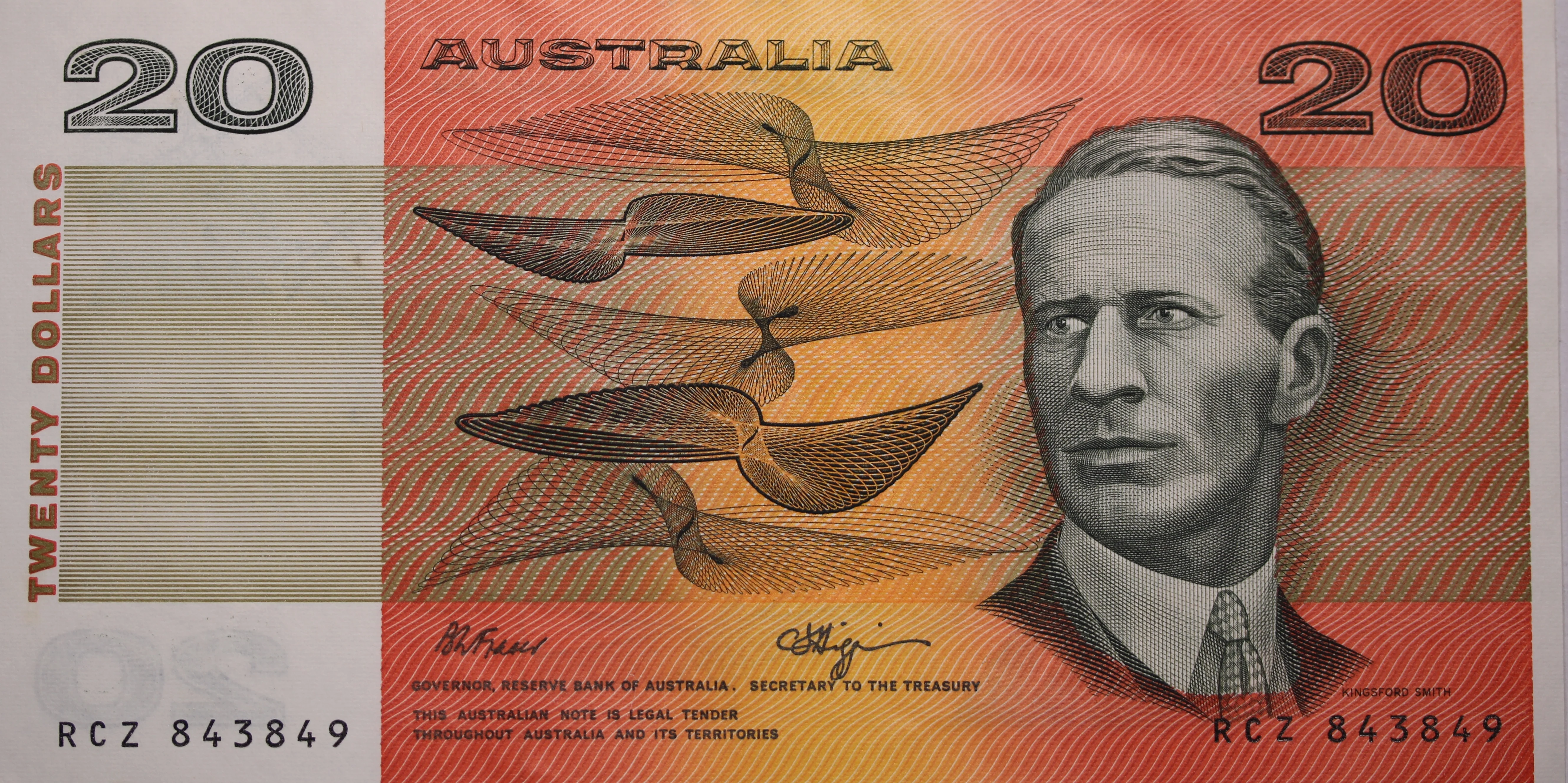 $20 1989 Fraser/Higgins Banknote aUNC