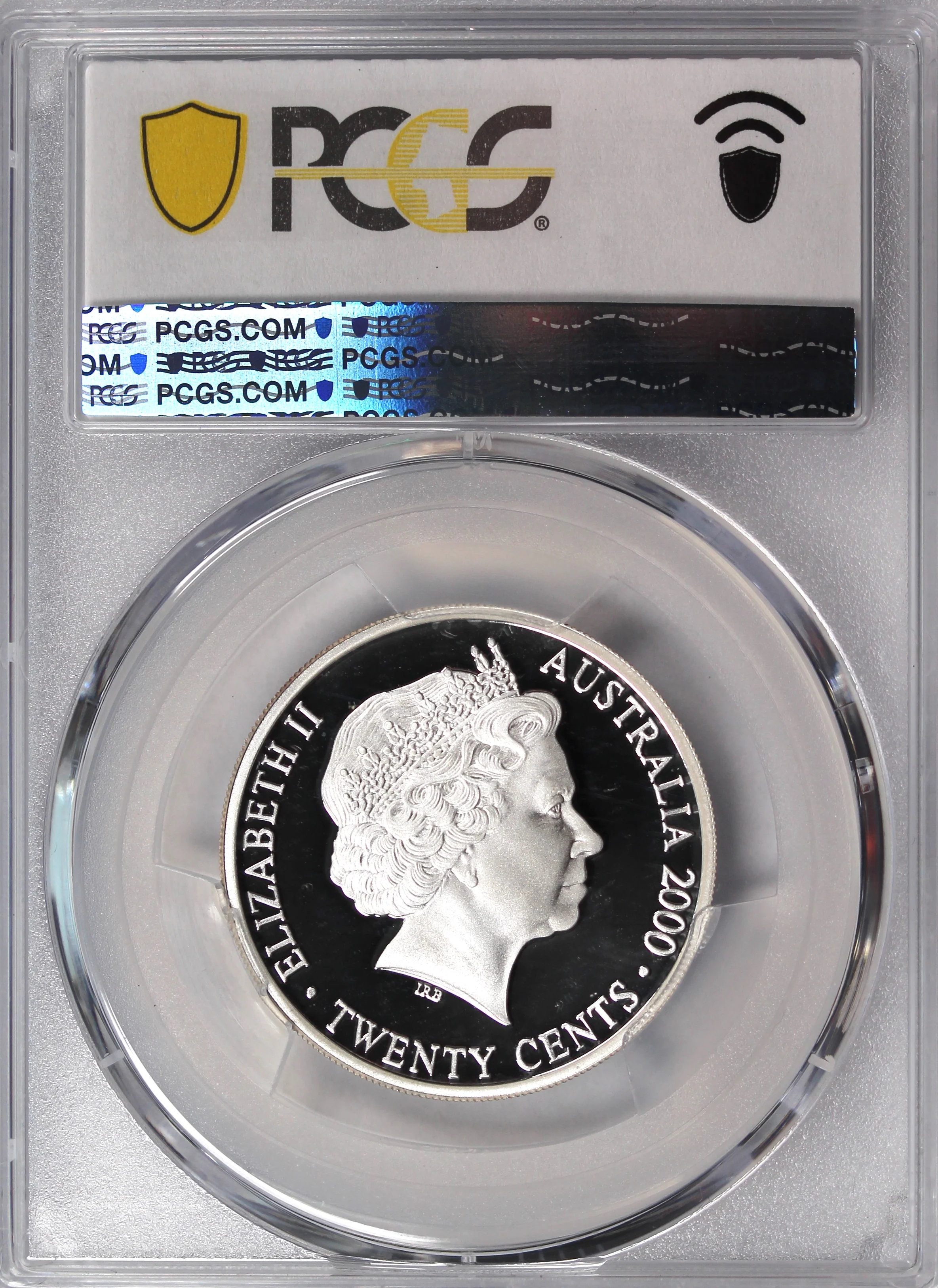 2000 20c George V Portrait Silver Coin PR70DCAM - Image 3
