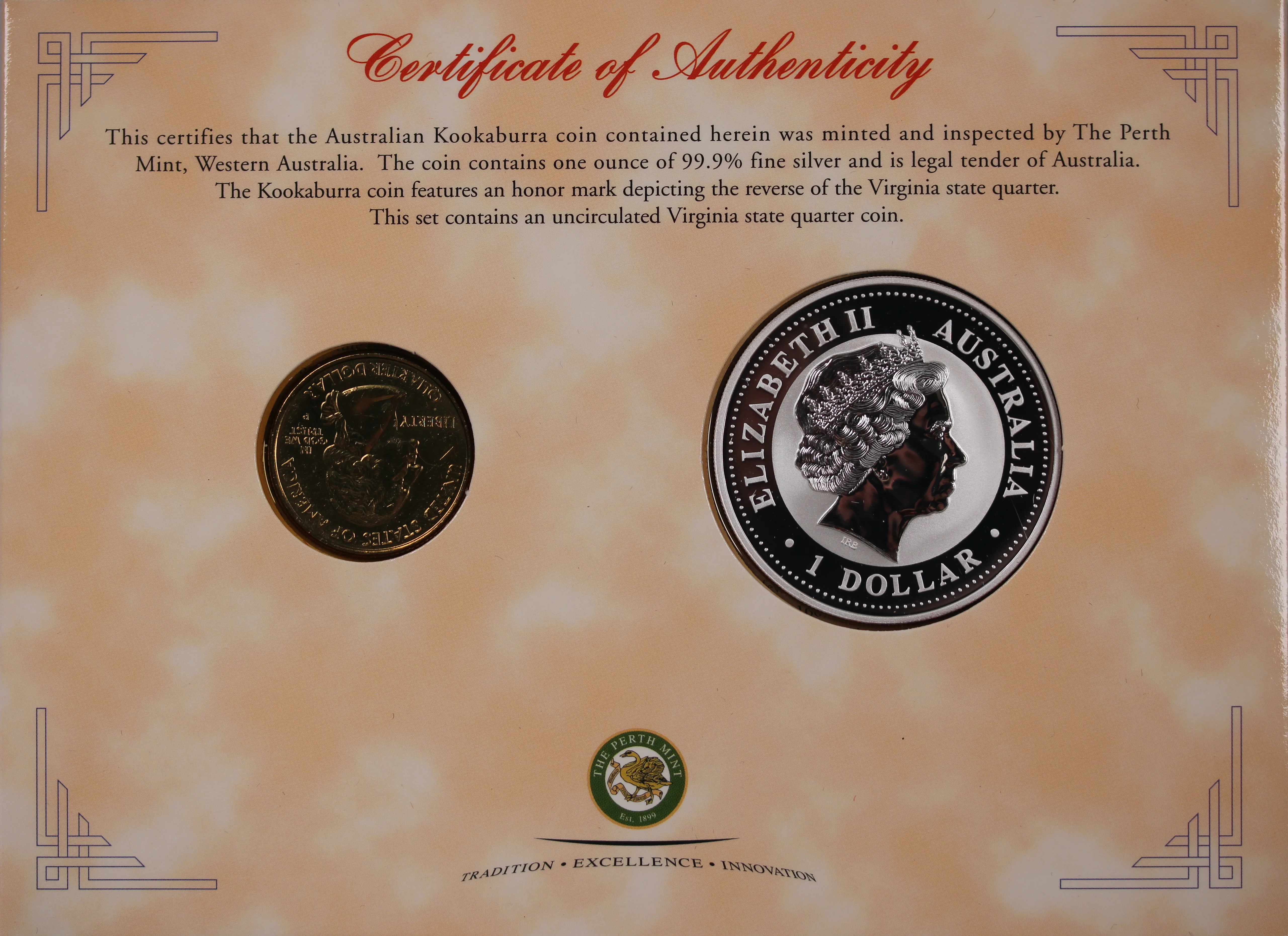 2000 Kookaburra 1oz Silver Coin Honour Mark Collection - Virginia - Image 4