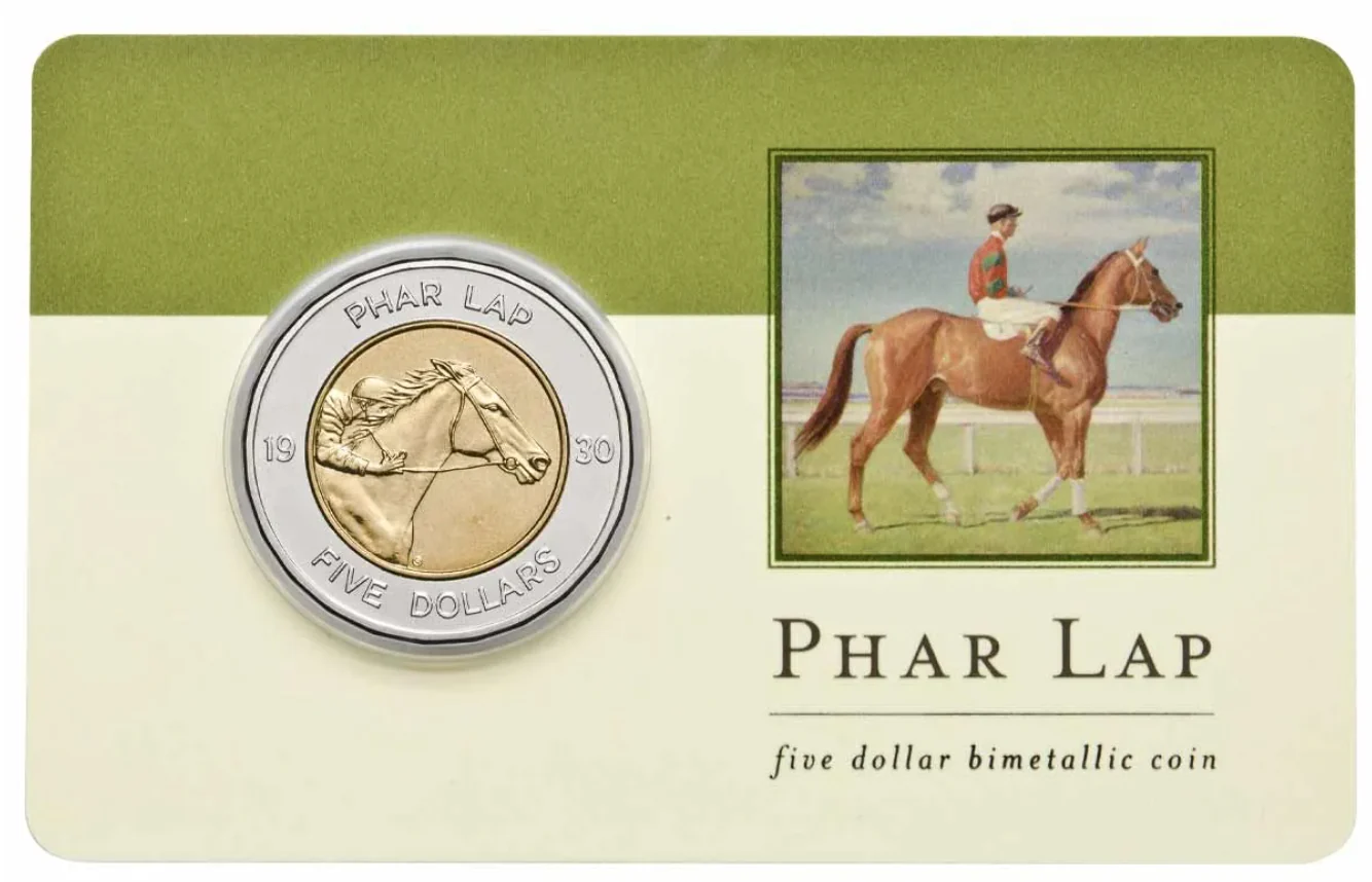 2000 Phar Lap $5 Bimetallic Coin