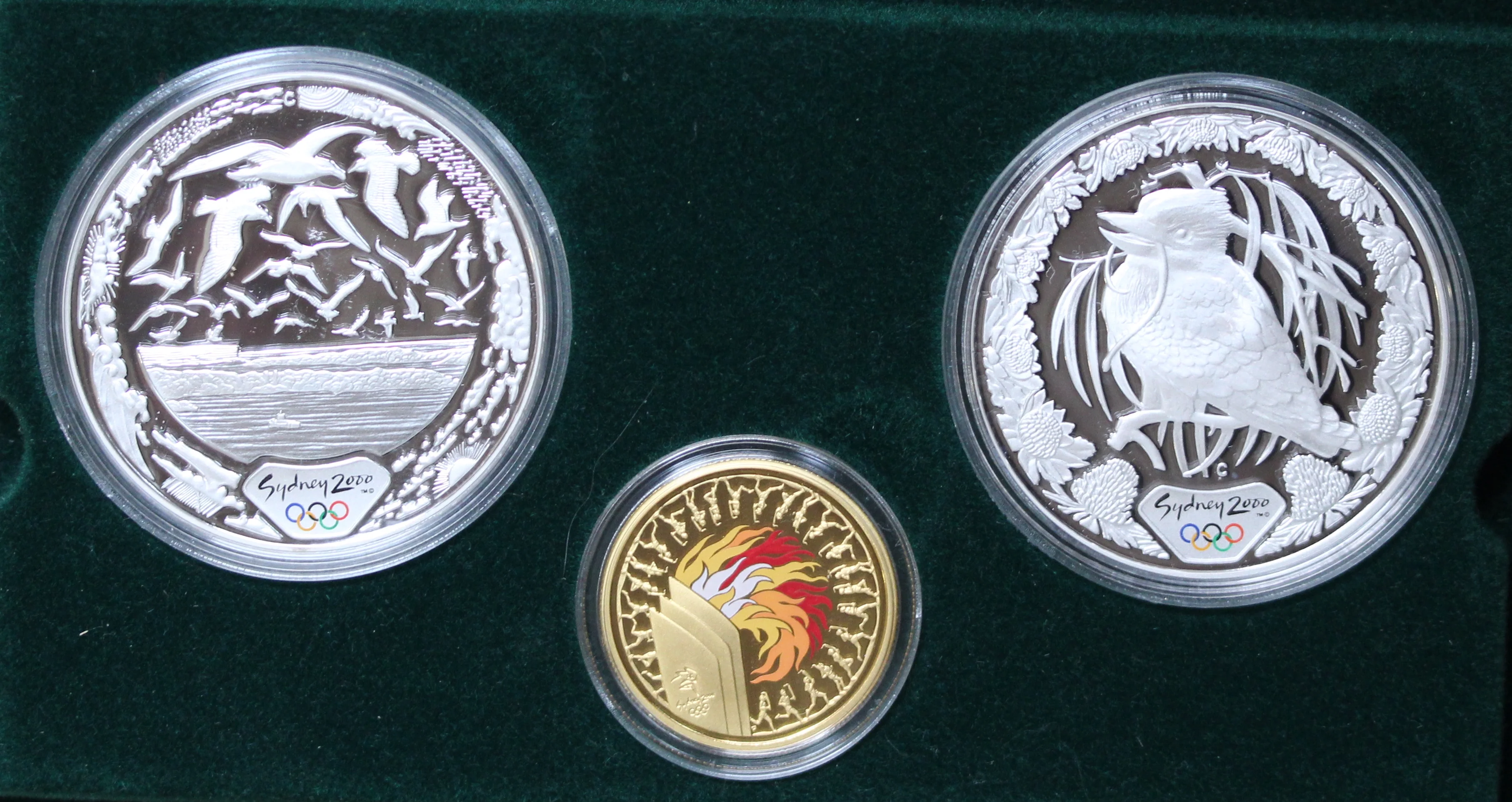 2000 Sydney Olympic Collection 10g Gold and 2x 1oz Silver Coin Set