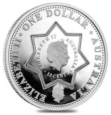 2001 $1 Centenary of Federation Holey Dollar & Dump 1oz Silver Proof Coin - Image 2