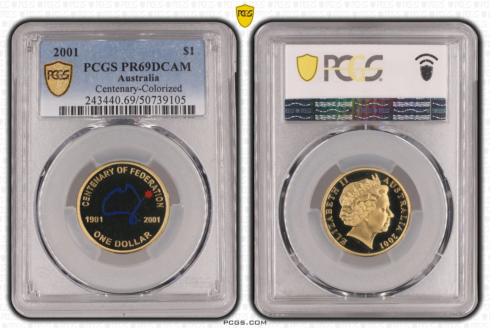 2001 Australia Federation $1 Proof Coin PR69DCAM