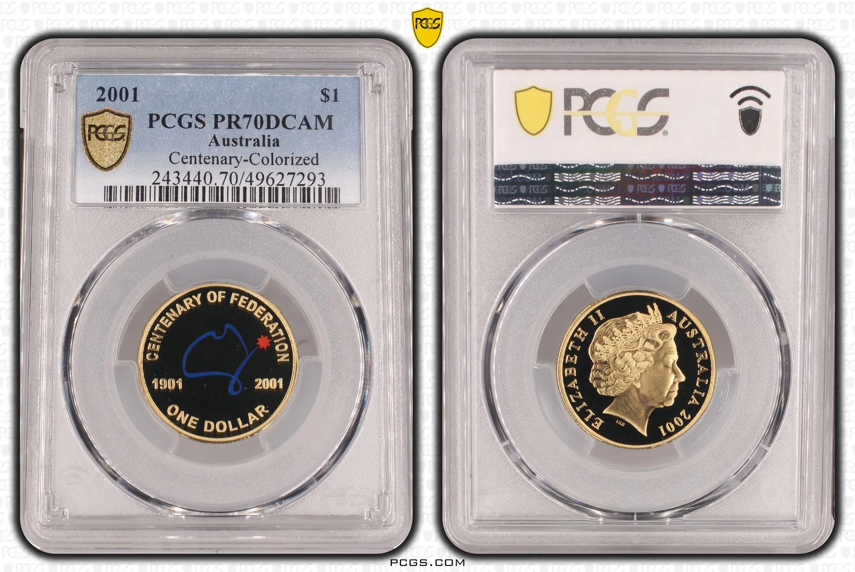2001 Australia Federation $1 Proof Coin PR70DCAM