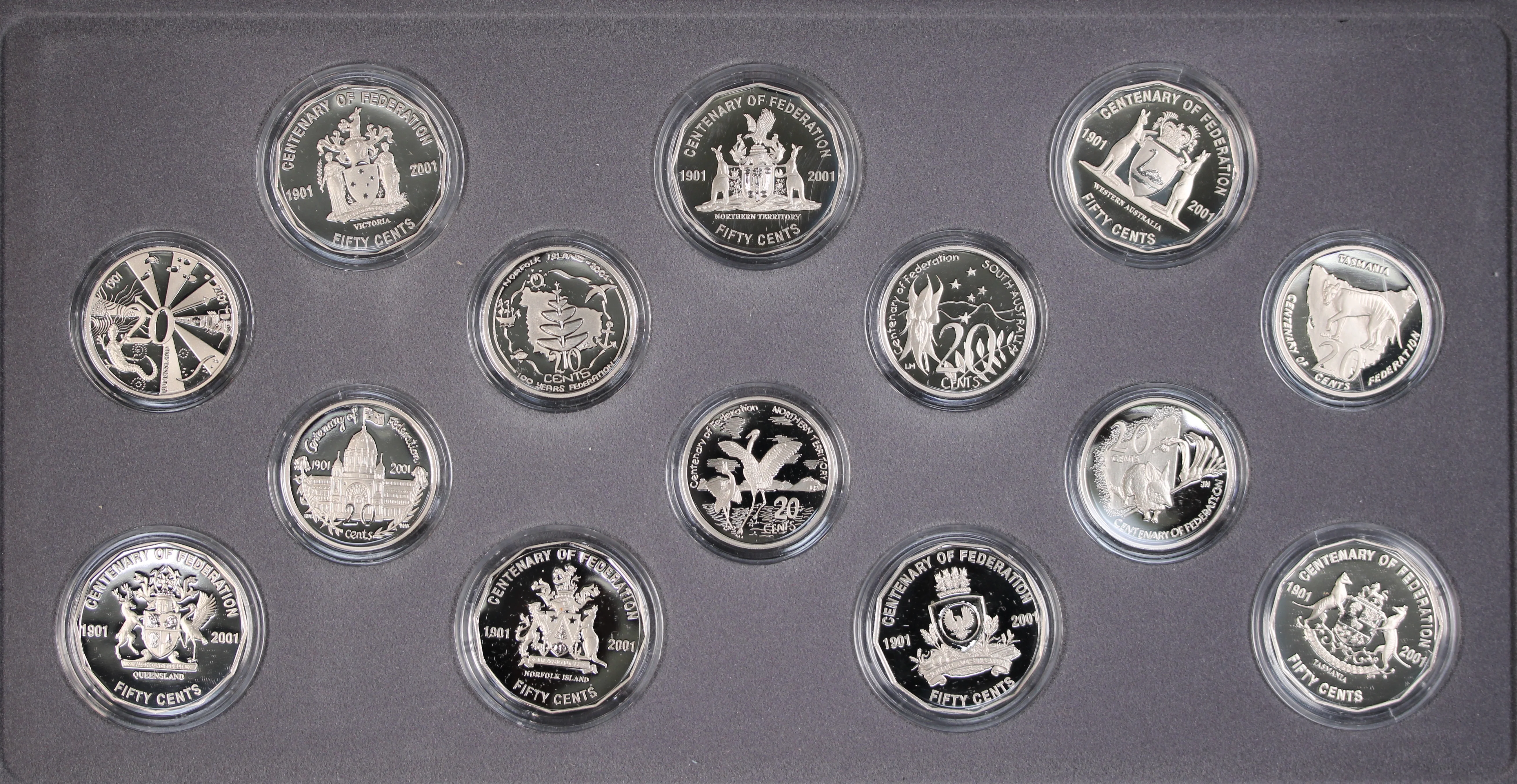 2001 Centenary of Federation Proof Coin Set (Impaired Box) - Image 6