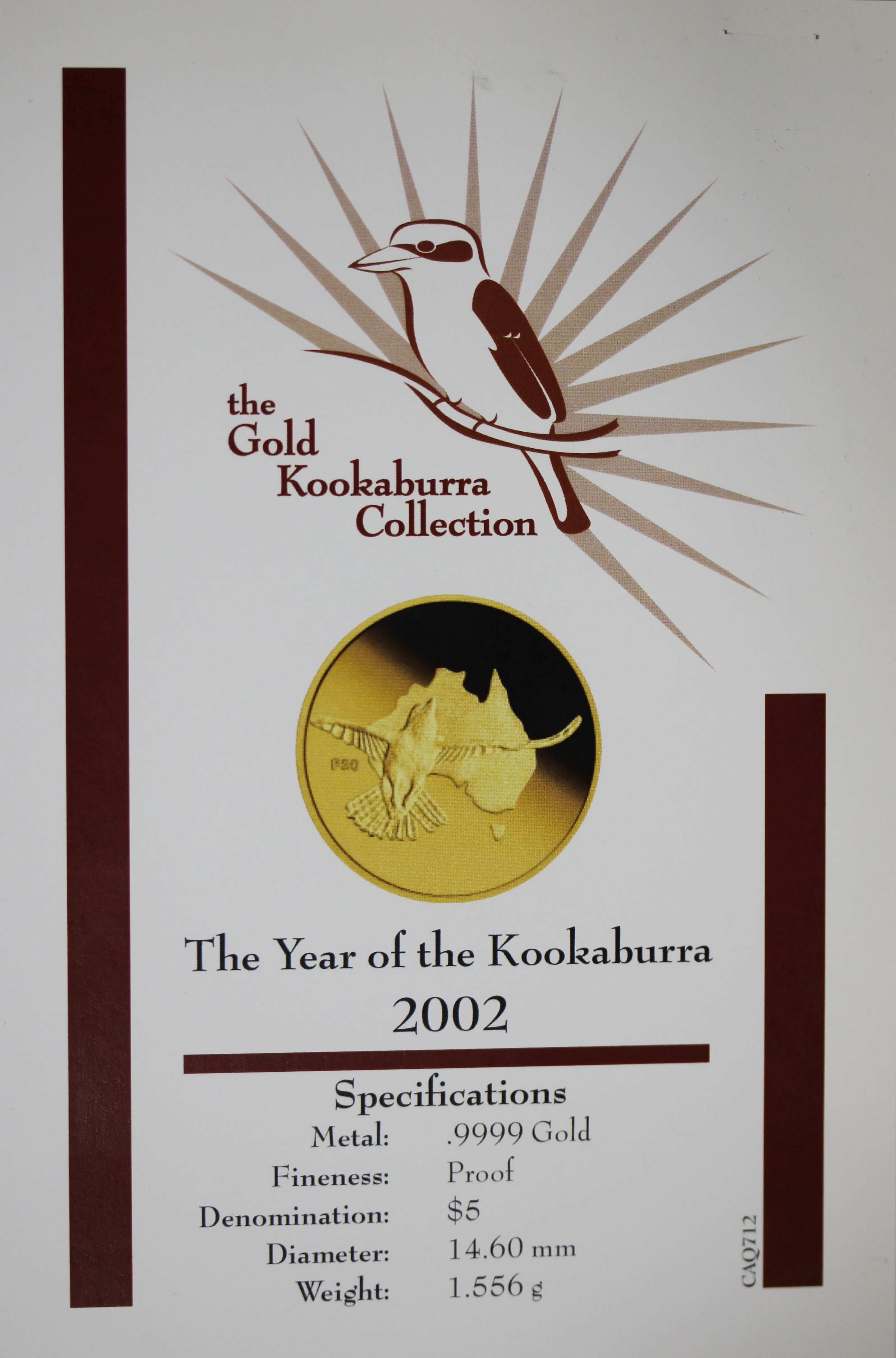 2002 Australia 1/20oz Gold Kookaburra Coin - Image 2