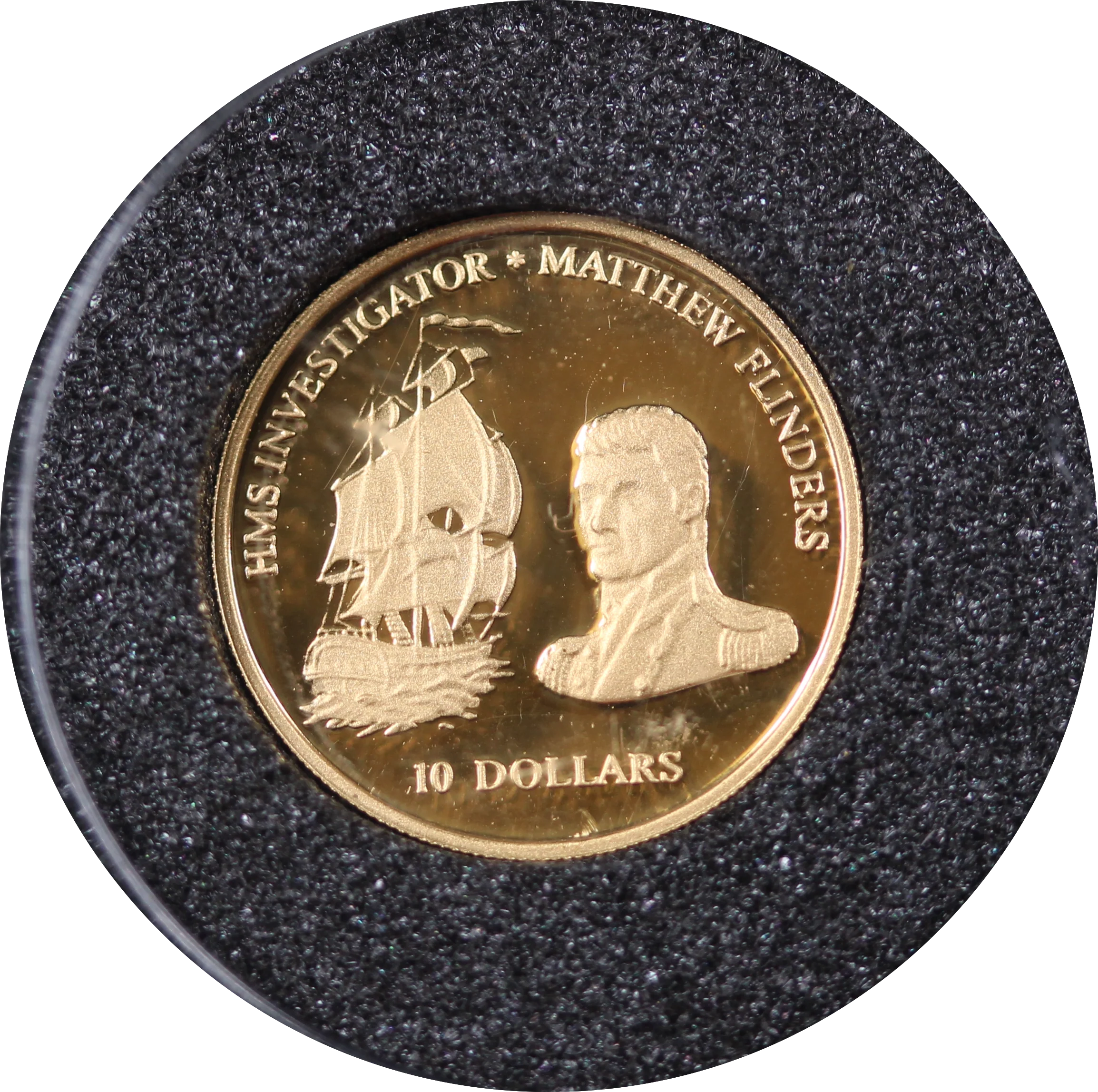 2002 Matthew Flinders 1.2g .999 Gold Proof Coin