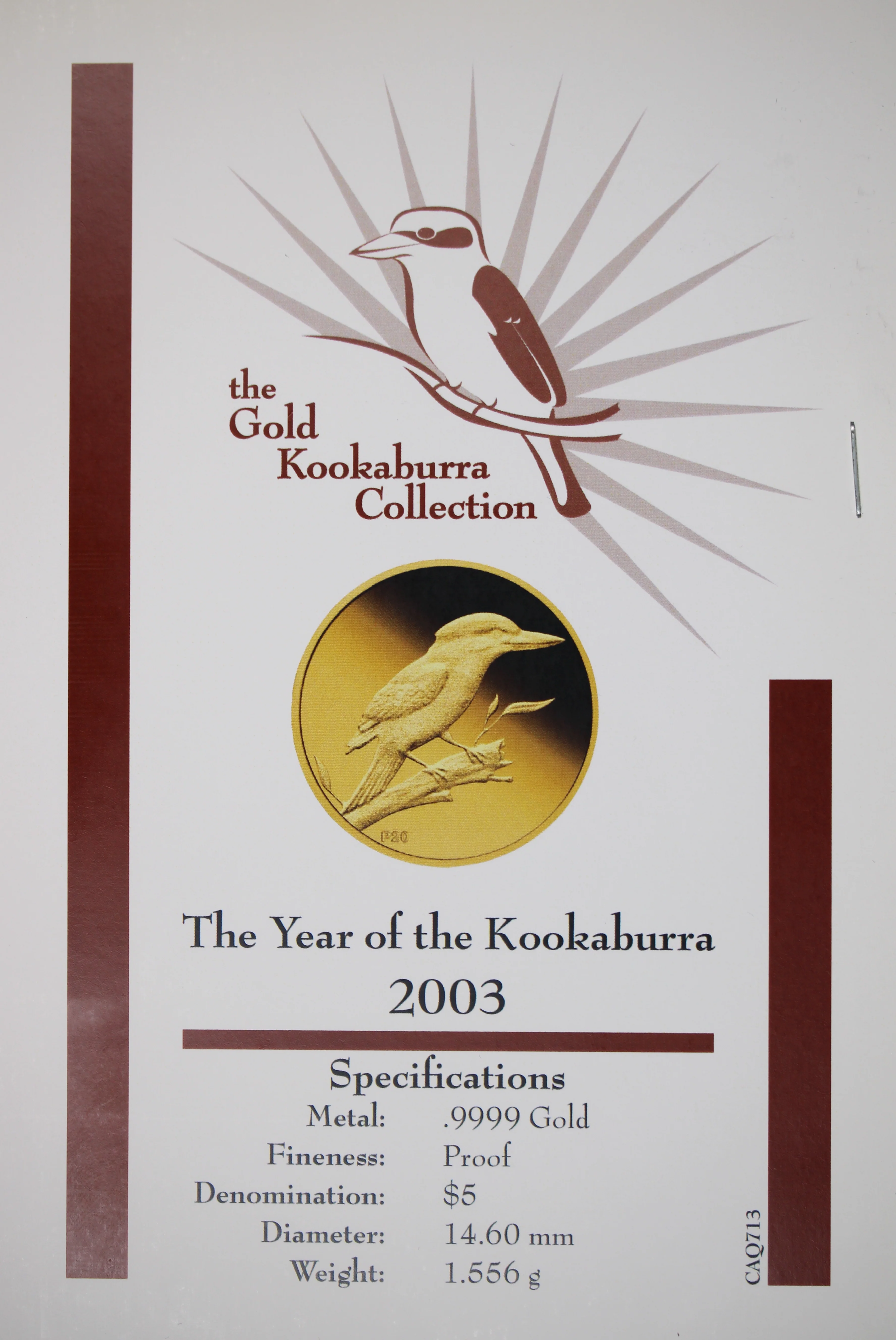 2003 Australia 1/20oz Gold Kookaburra Coin - Image 2